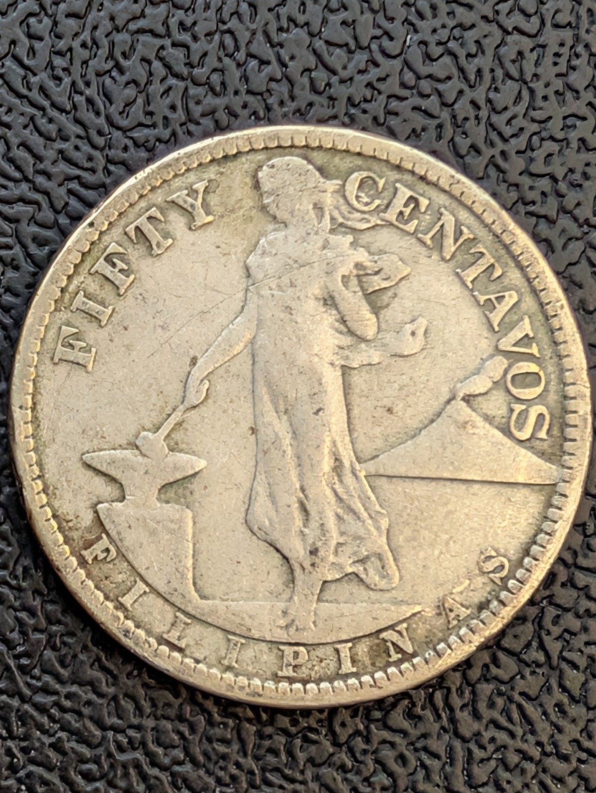 1921 US-Philippines 50 Centavos Silver Coin Philippine Islands U.S. Admin