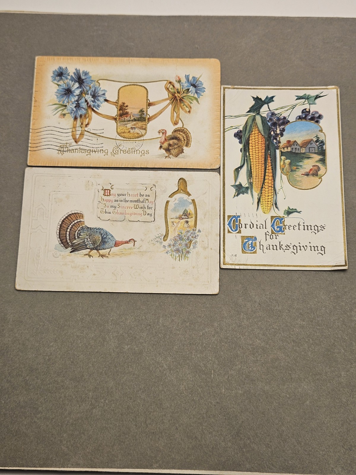 Thanksgiving Holiday Postcards Lot Of 3 Embossed DB Postcard Thanksgiving Holiday Postcards Lot Of 3 Embossed DB Postcard