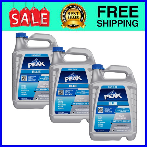 PEAK Asian Blue 50/50 Antifreeze Coolant 1 Gal 3-Pack Ships from USA
