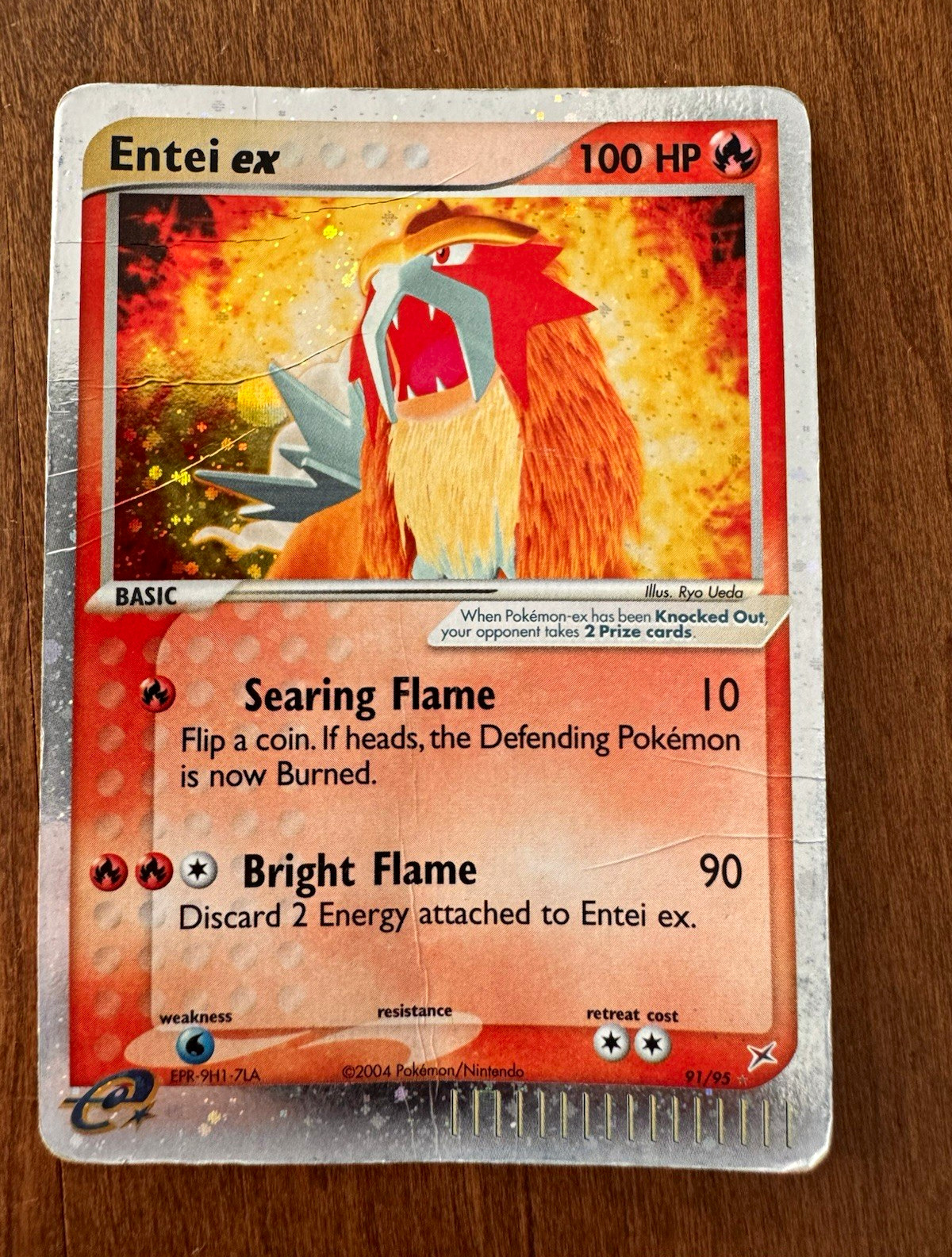 Pokemon Entei ex 91/95 EX Team Magma vs Team Aqua Holo Ultra Rare 2004 Eng