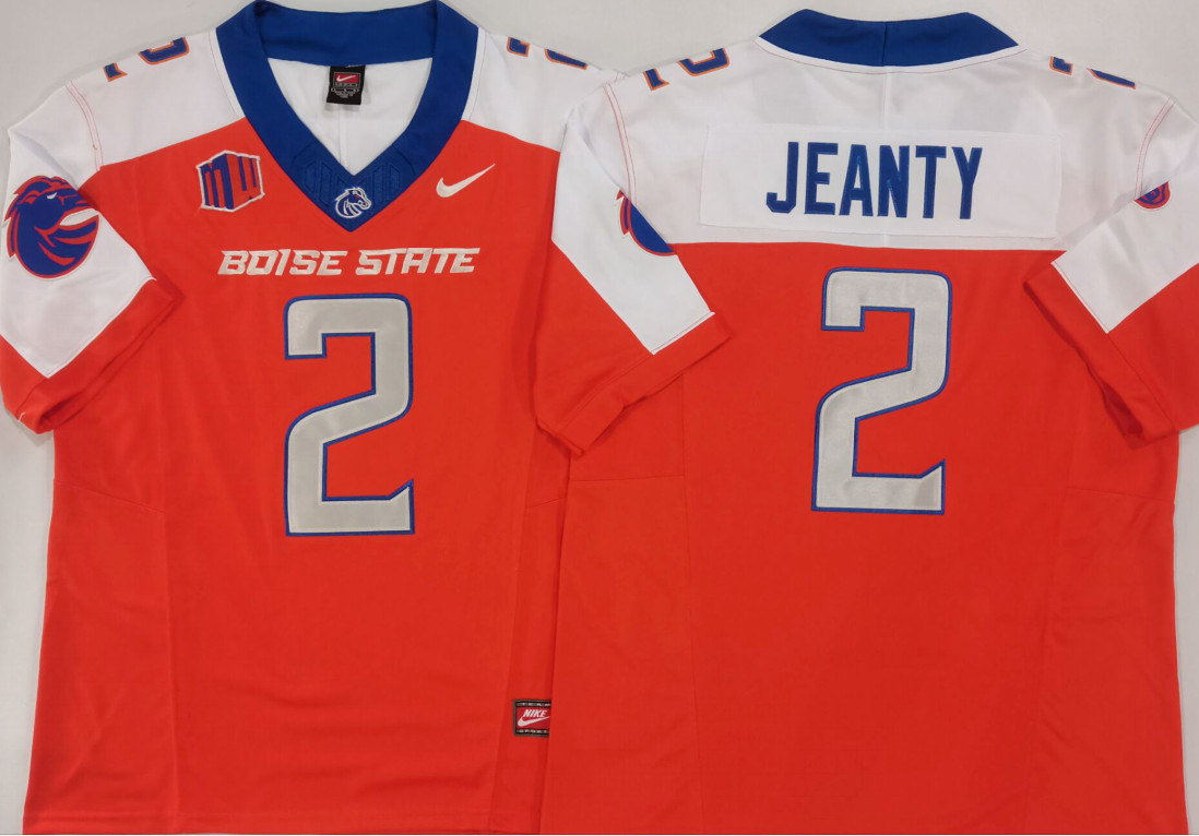 Mens Ashton Jeanty #2 Boise State Broncos Stitched Jersey-(Free Tax )