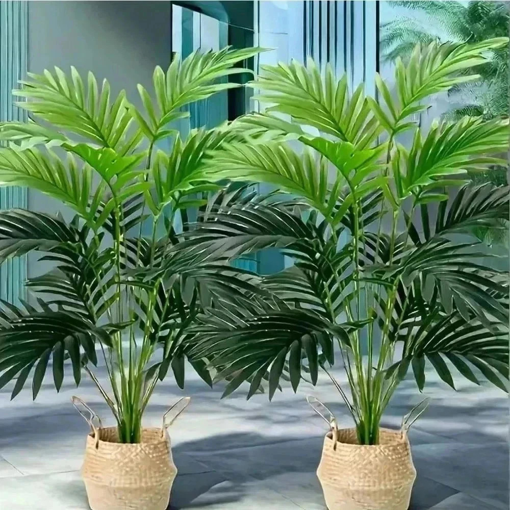 2Pcs Artificial Monstera Tree Fake Plant Indoor Outdoor Home Decor 2Pcs Artificial Monstera Tree Fake Plant Indoor Outdoor Home Decor