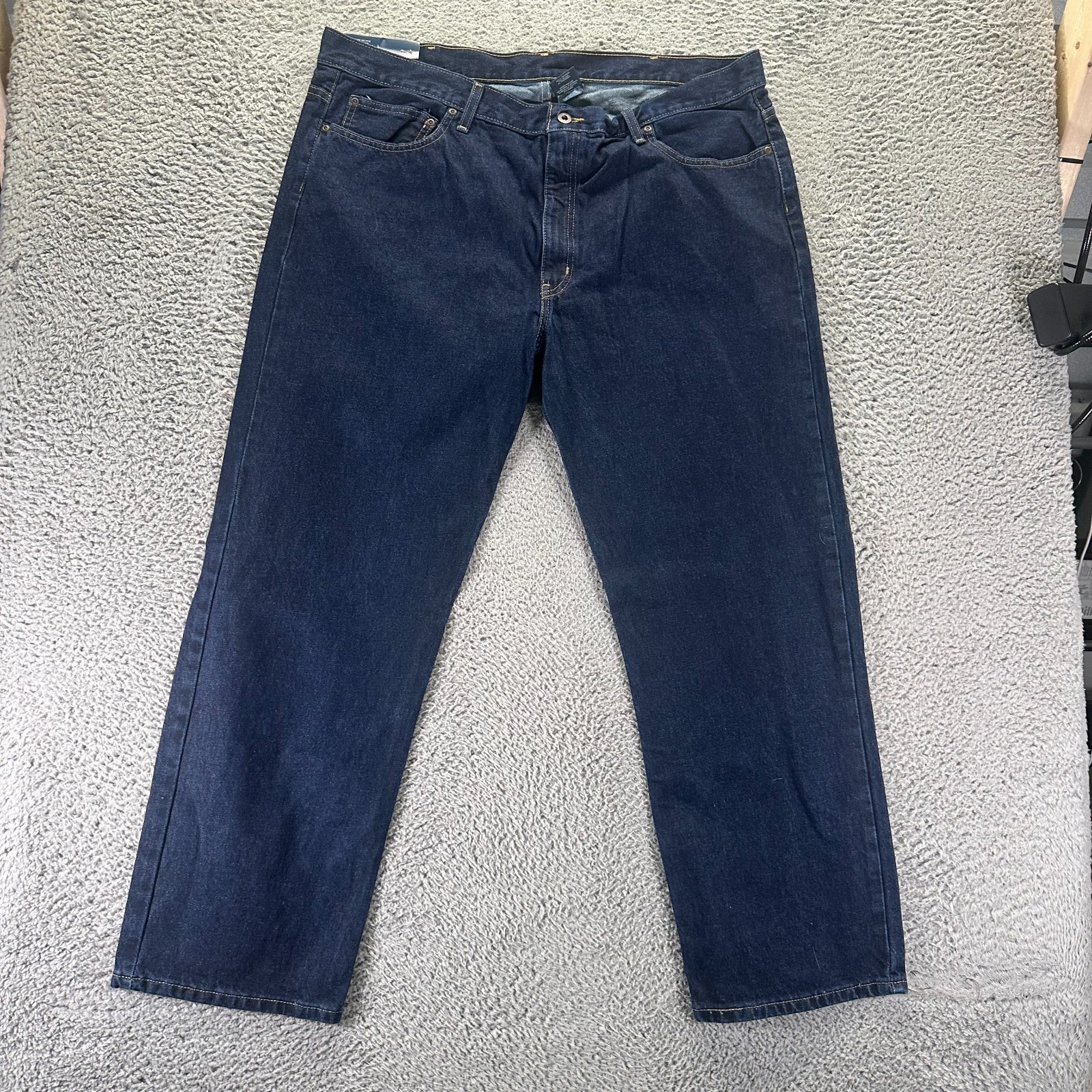 Faded Glory Jeans Mens 42x30 Blue Cotton Denim Straight Leg Workwear Dark Wash Faded Glory Jeans Mens 42x30 Blue Cotton Denim Straight Leg Workwear Dark Wash