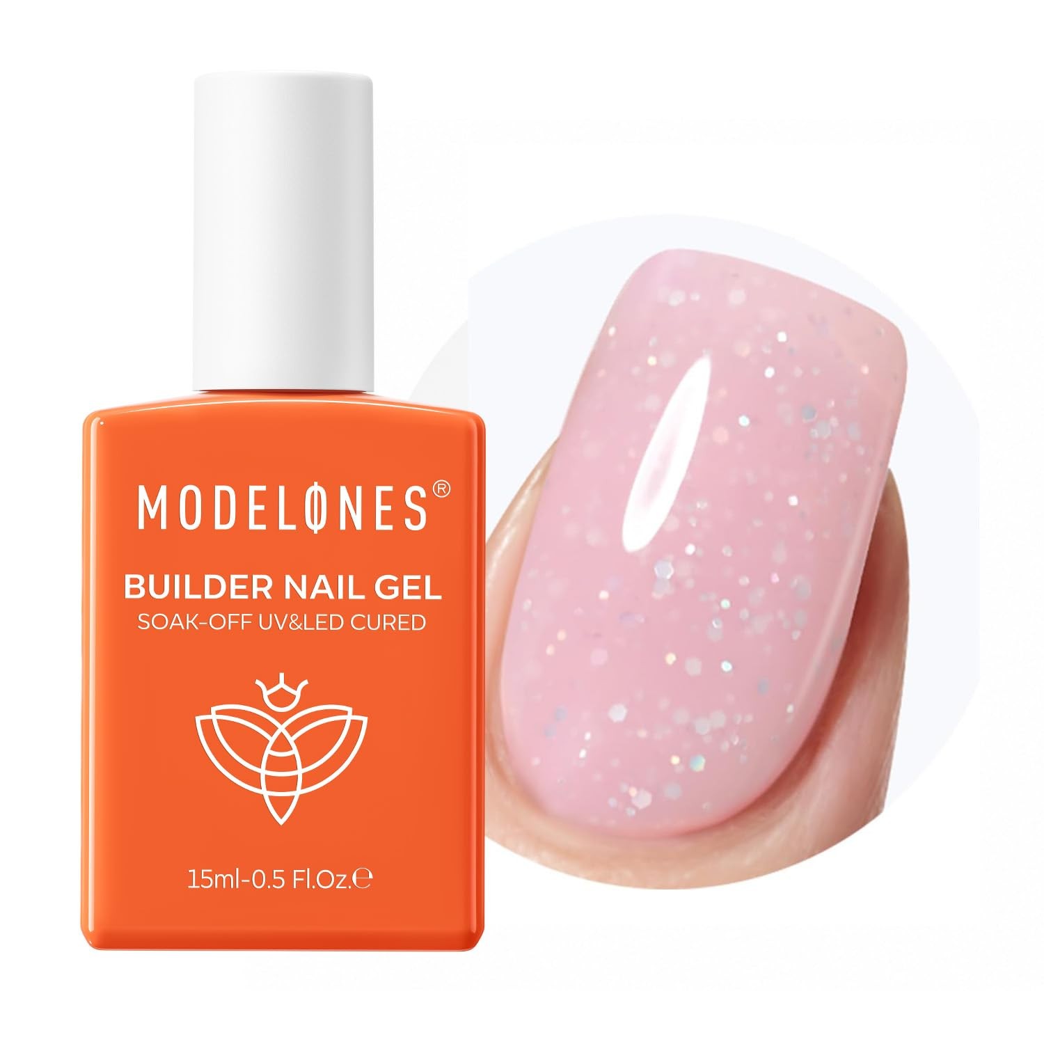 modelones Builder Nail Gel, Nude Pink Glitter Base Coat | Rainbow Iridescent ... modelones Builder Nail Gel, Nude Pink Glitter Base Coat | Rainbow Iridescent ...