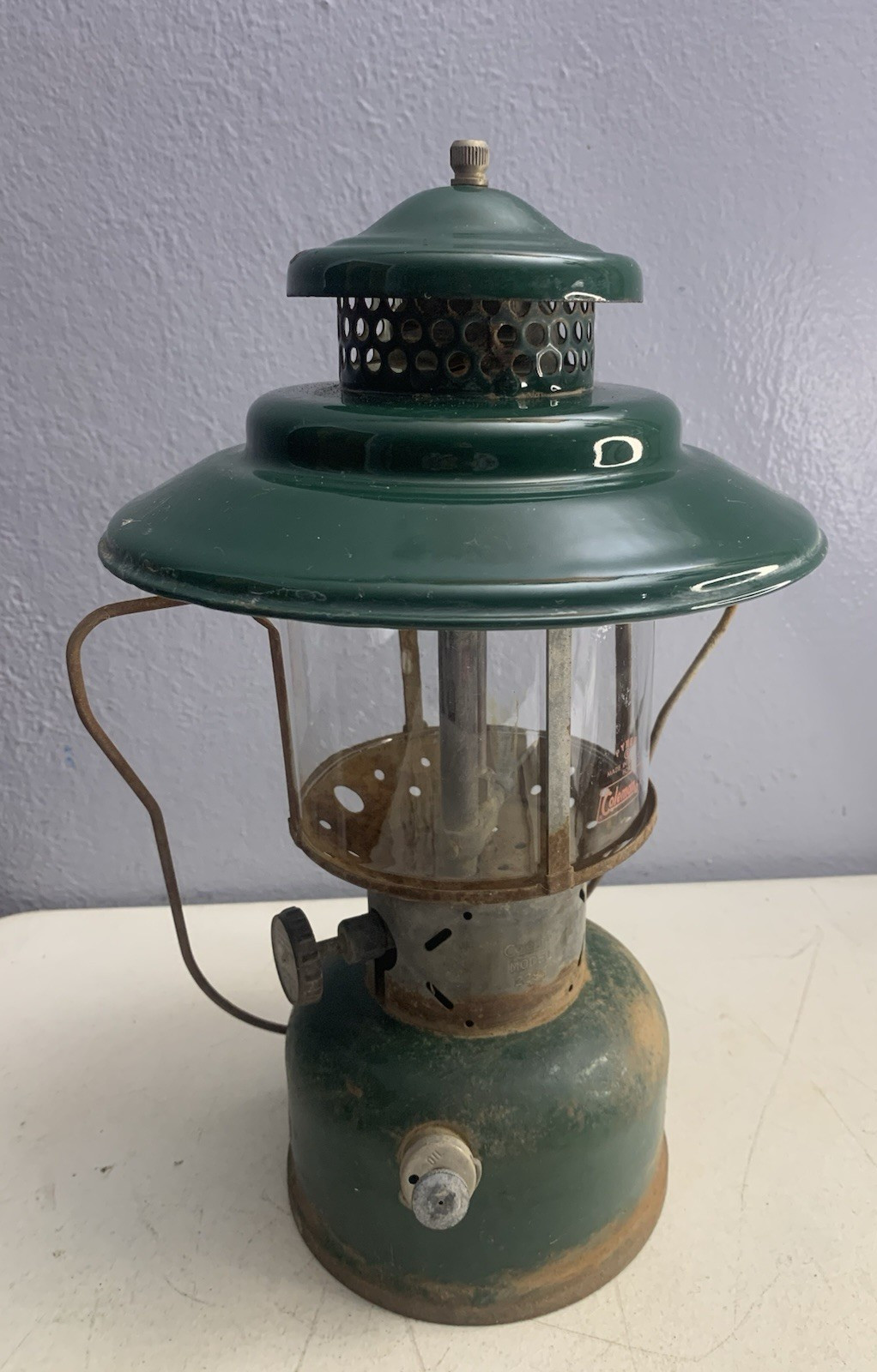 1960 Coleman 228E Double Mantle Big Hat Lantern Made in USA Vintage 1960 Coleman 228E Double Mantle Big Hat Lantern Made in USA Vintage