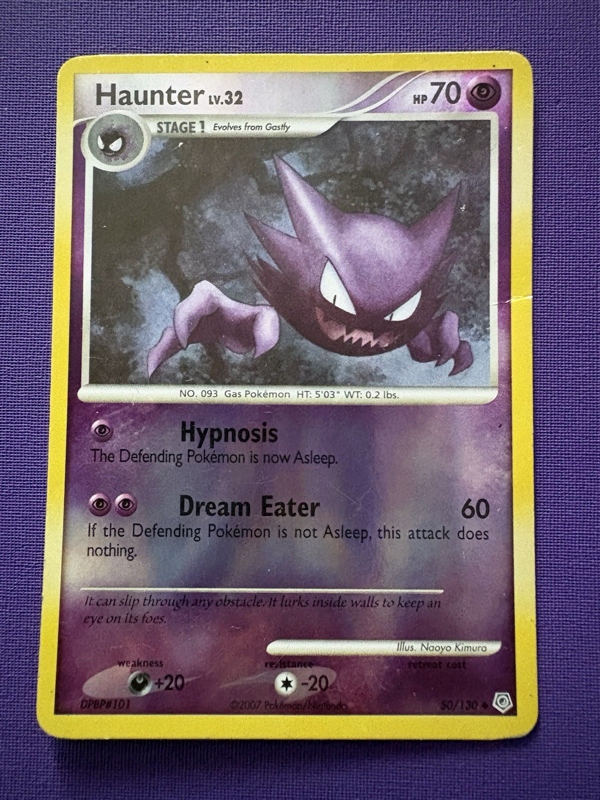 Pokemon Haunter Reverse Holo 50/130 Diamond & Pearl Pokemon Haunter Reverse Holo 50/130 Diamond & Pearl