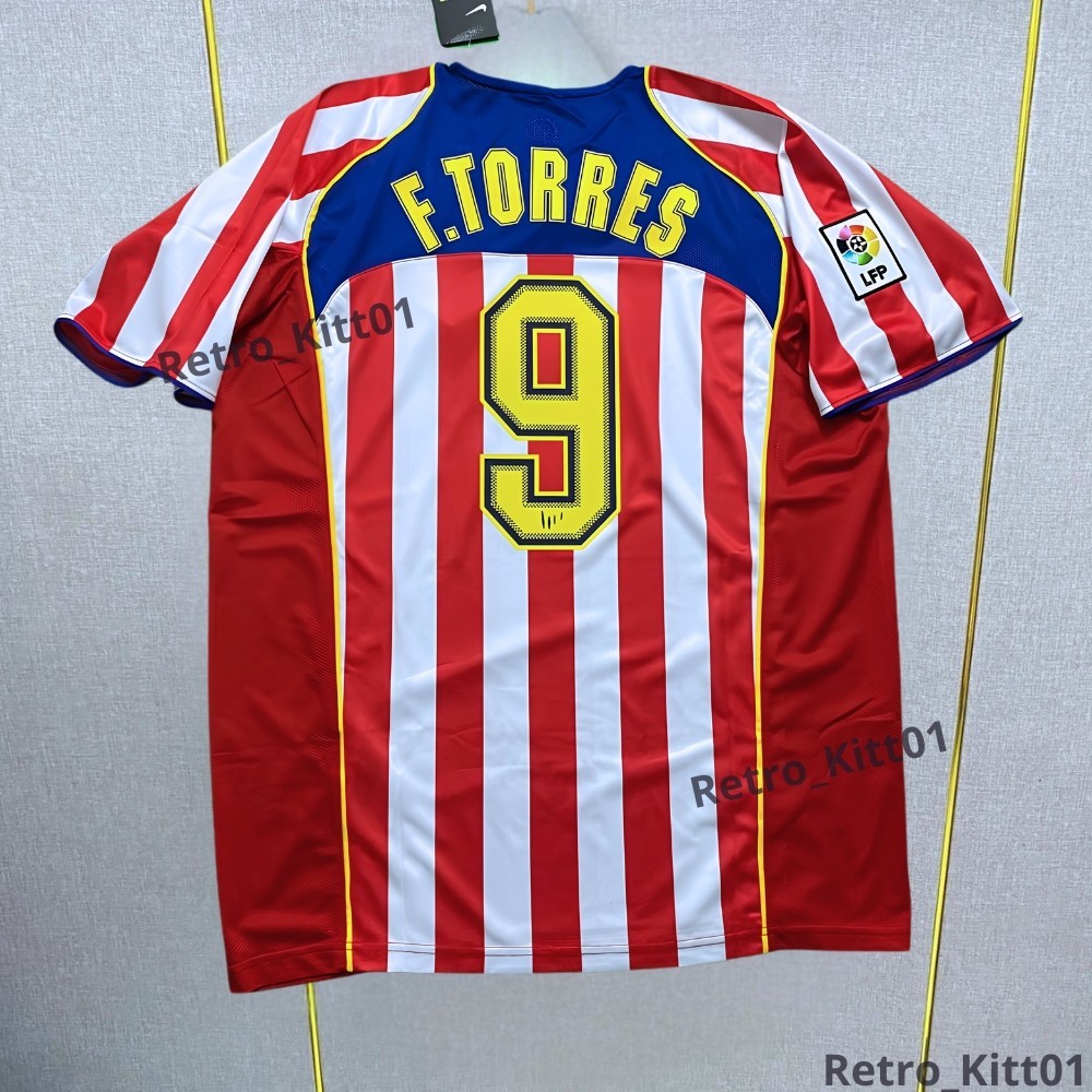 Fernando Torres 9 Atletico Madrid 2004/05 SpiderMan Retro Short Sleeve Jersey L Fernando Torres 9 Atletico Madrid 2004/05 SpiderMan Retro Short Sleeve Jersey L