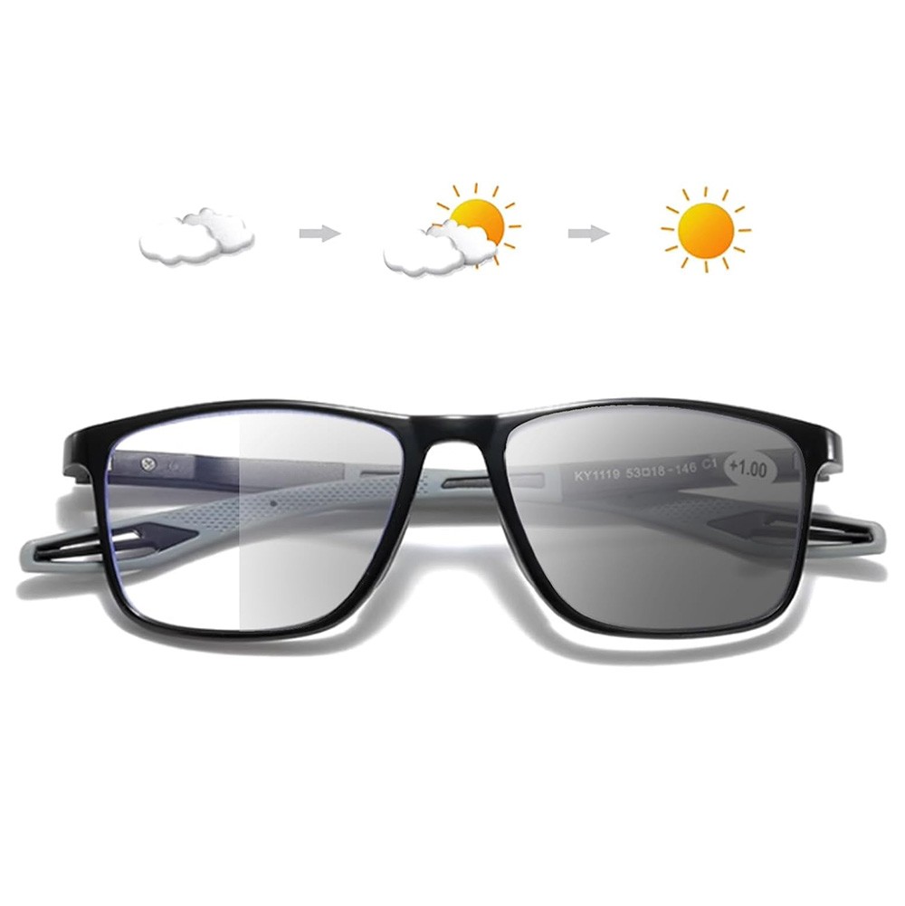 Photochromic Reading Glasses Anti Blue Light Readers Stylish Sports Eyeglasses