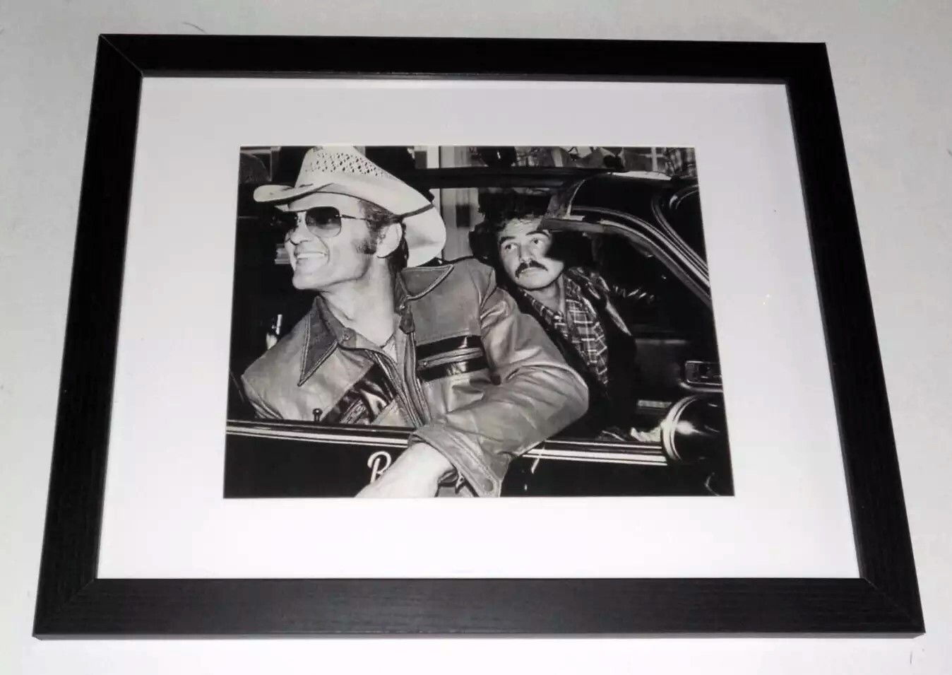 Framed Jerry Reed / Burt Reynolds Smokey and the Bandit b/w Photo 1977 14