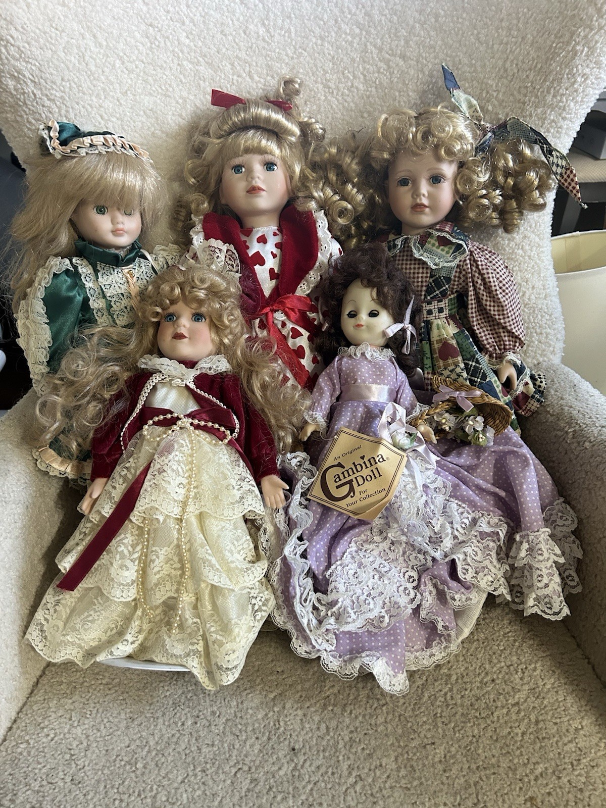 Vintage Porcelain Doll Lot (5 dolls) from 1970’s