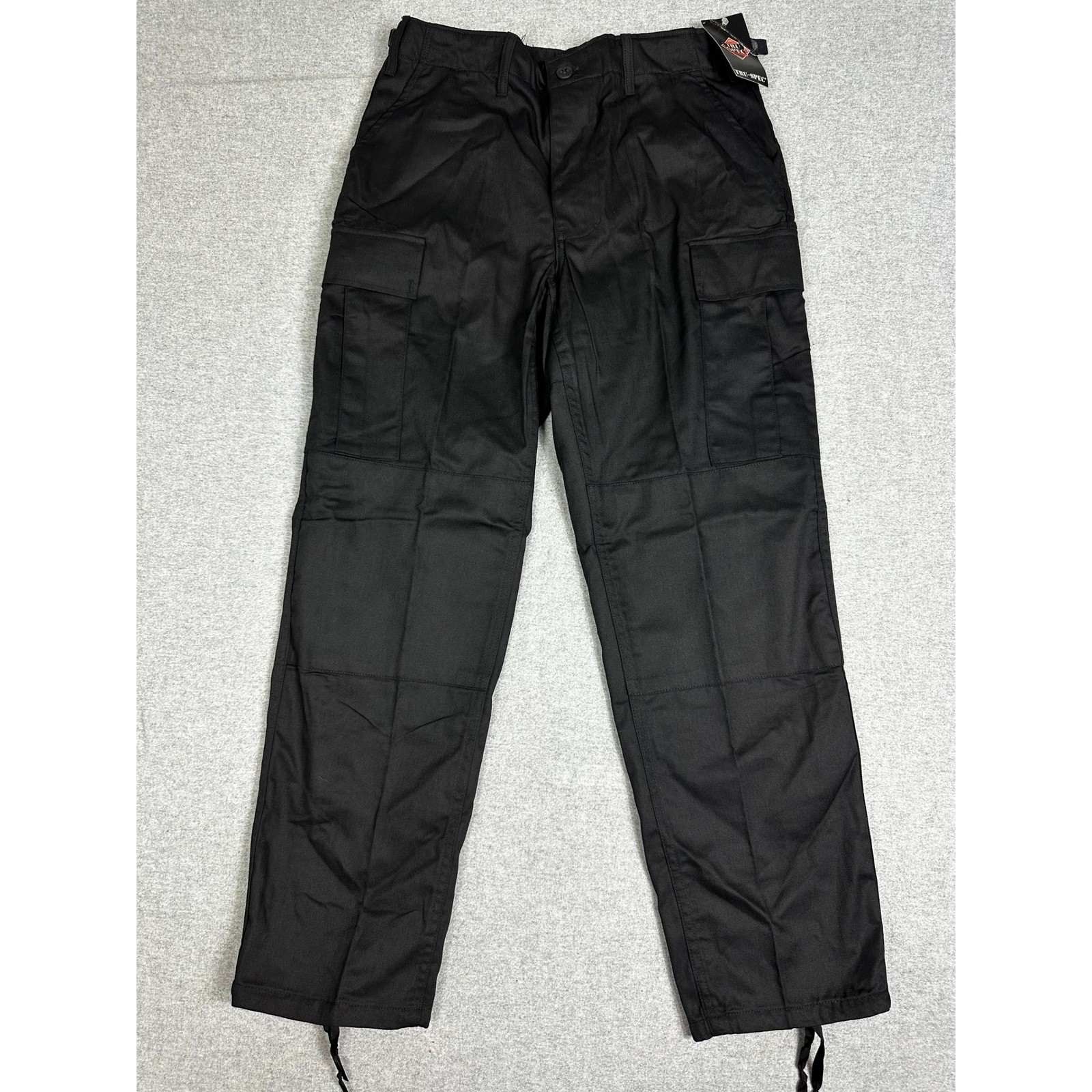 NEW TRU-SPEC Cargo Pants Mens Medium Regular Black Tactical Utility BDU Trousers