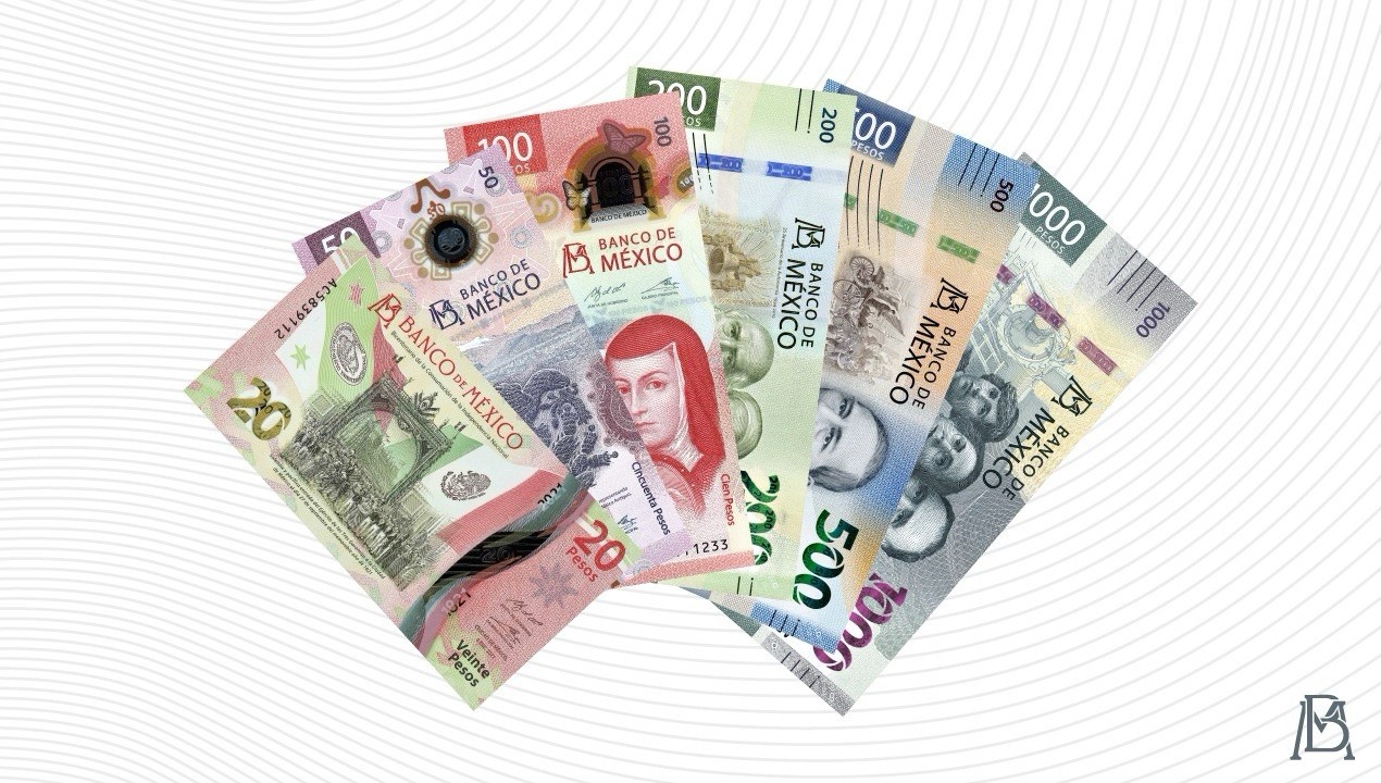 Mexico 6-Note Familia G Set 2018-2026 — 20 50 100 200 500 1000 Pesos VF