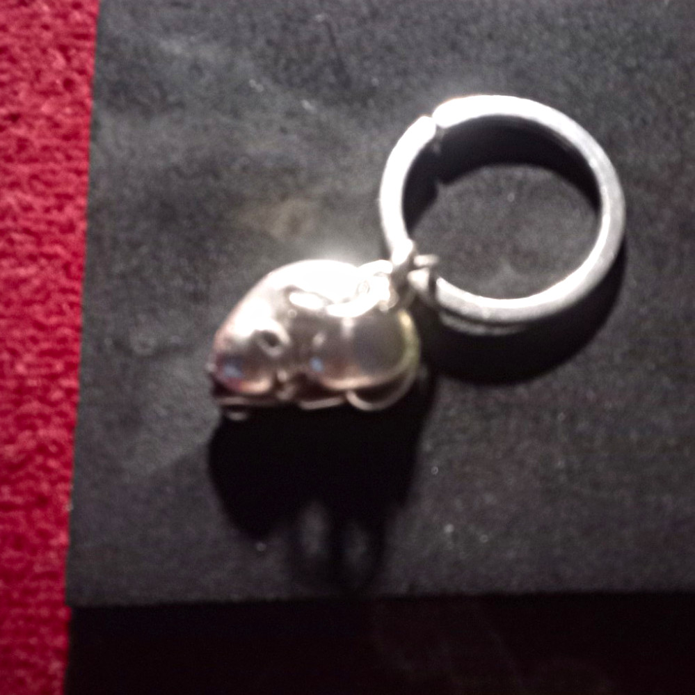 RARE Tiffany & Co. 925 Sterling Silver Sleeping Cat Keychain