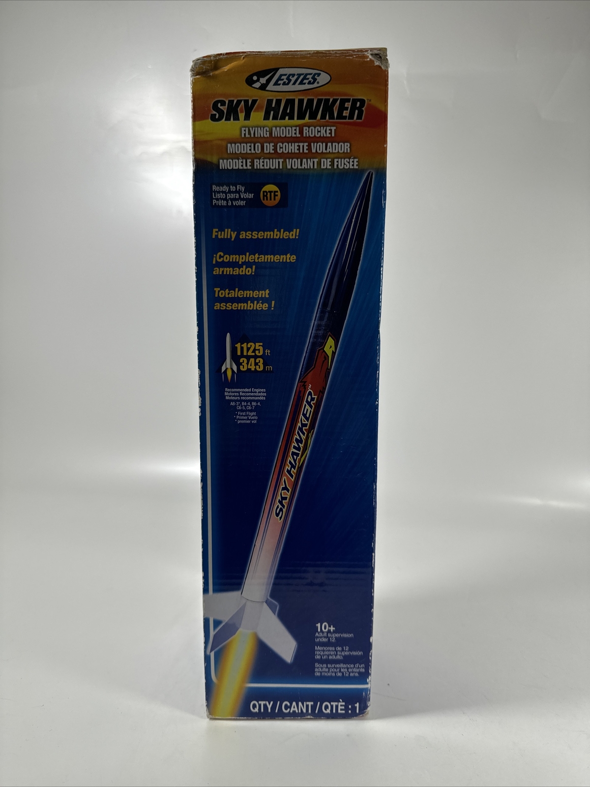Estes Sky Hawker Flying Model Rocket #1894 Fully Assembled Ready to Fly NIB