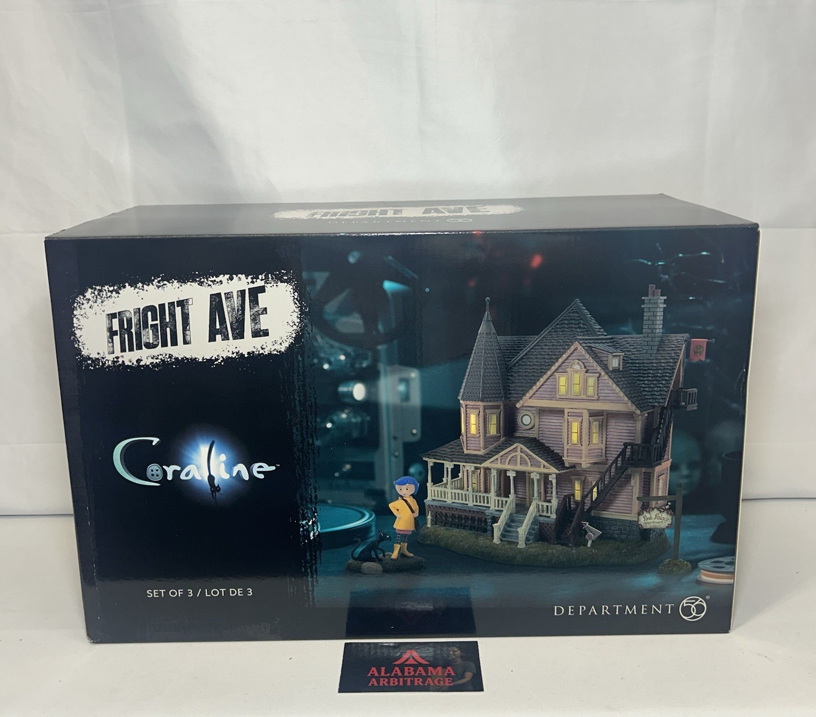 Dept 56 Coraline The Pink Palace Apartments S/3 Fright Ave 6015607 NIB 2025