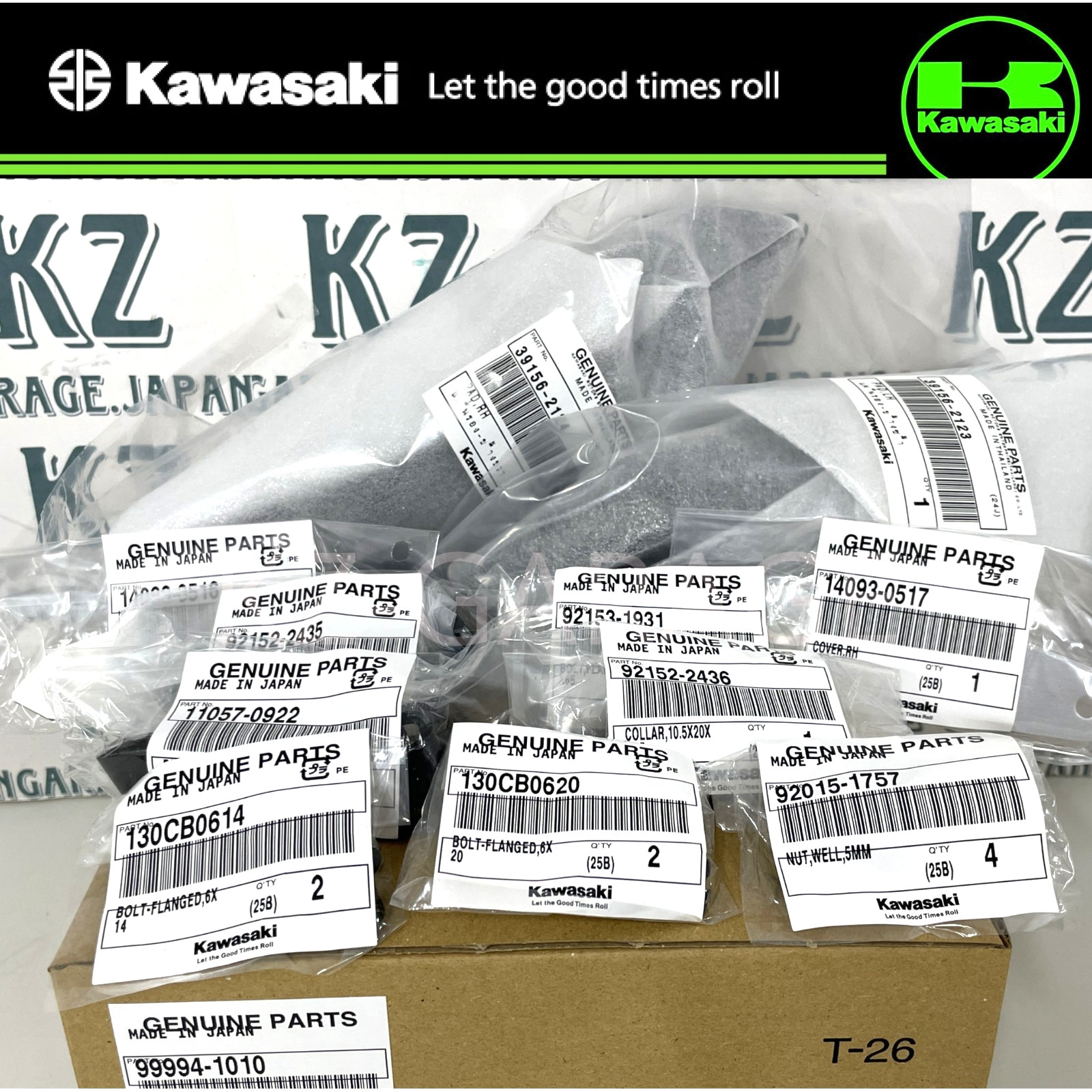 KAWASAKI  GENUINE 2018 - 2022 Z900 RS FRAME SLIDER SET 99994-1010 NEW