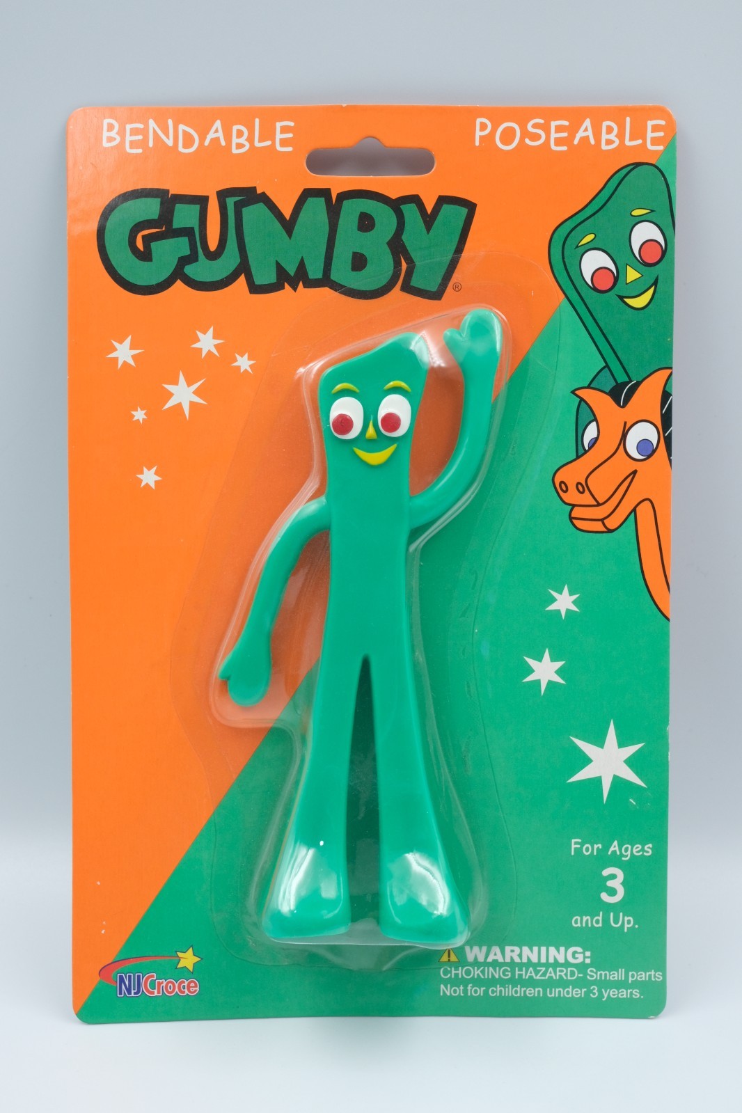 NOS 2004 Vintage Gumby Bendable Poseable NJ Croce Classic Style Toys Sealed