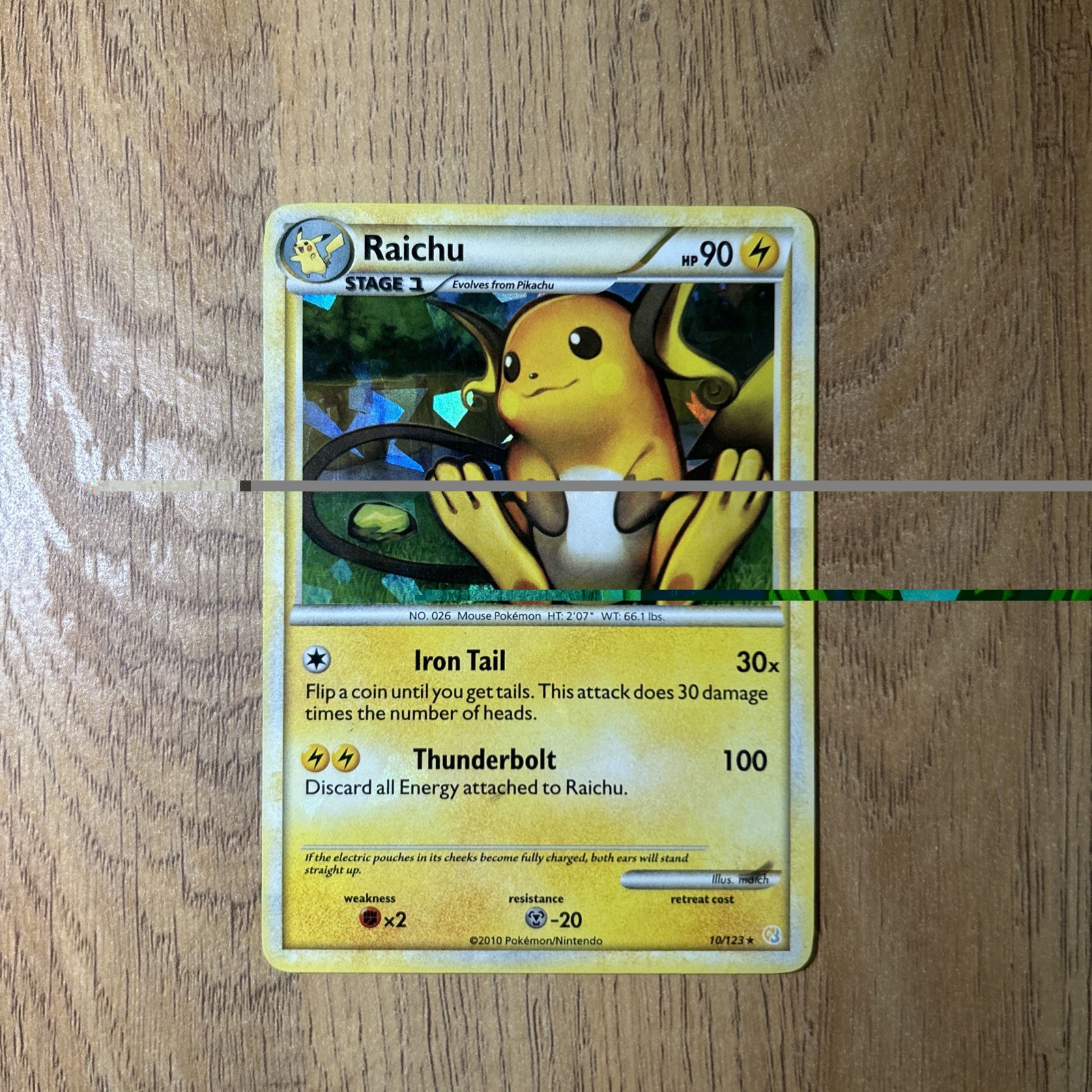 Raichu 10/123 Heartgold & Soulsilver Holo Raichu 10/123 Heartgold & Soulsilver Holo
