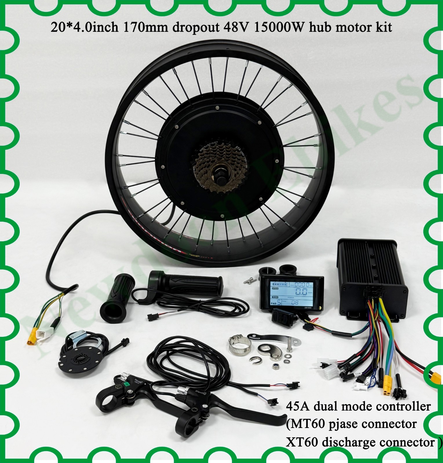 170MM 48V 1500W 20*4.0inch Hub Motor for Snow Fat Bike E-bike Conversion Kit