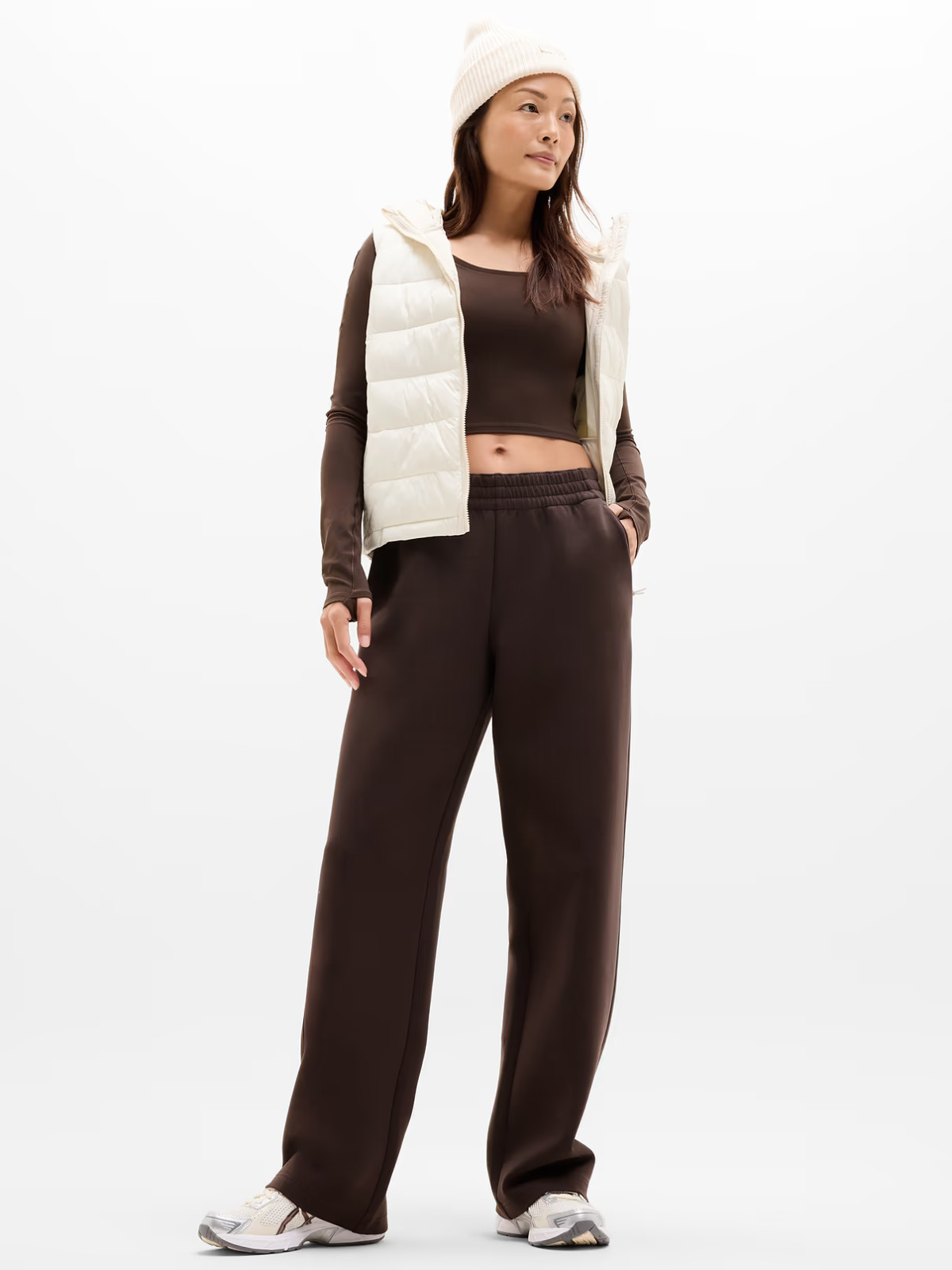 Athleta Form Knit Mid Rise Straight Pant Truffle Size XS (NWT)