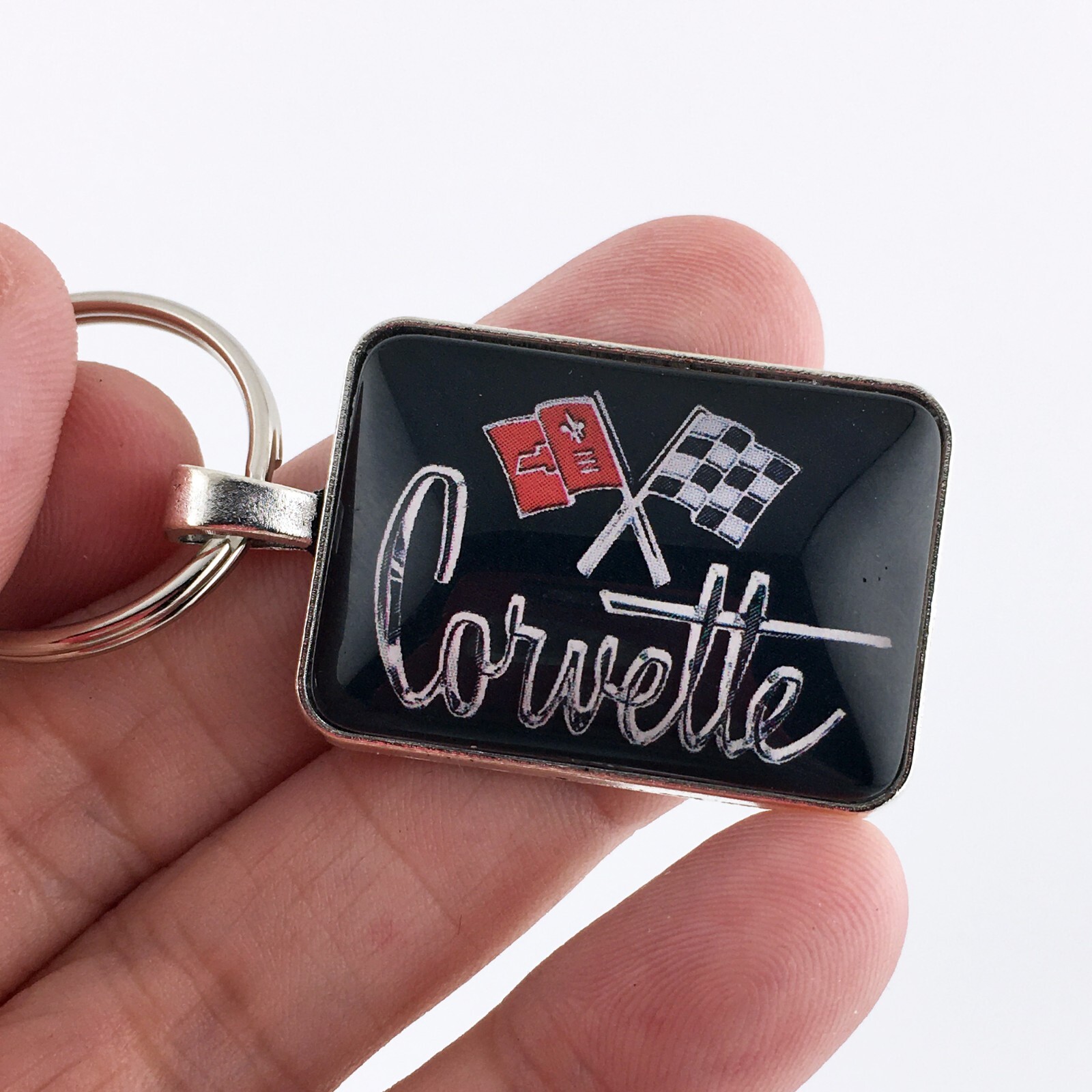 Vintage 1960\'s C2 Corvette Racing Flags Emblem 1\