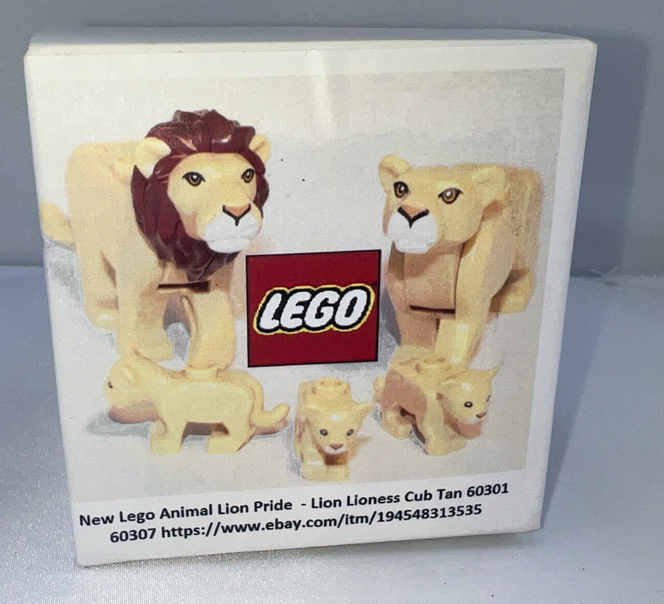 New Lego Animal Lion Pride Lion Lioness Cub Tan with Dark red Steak 60307 60301