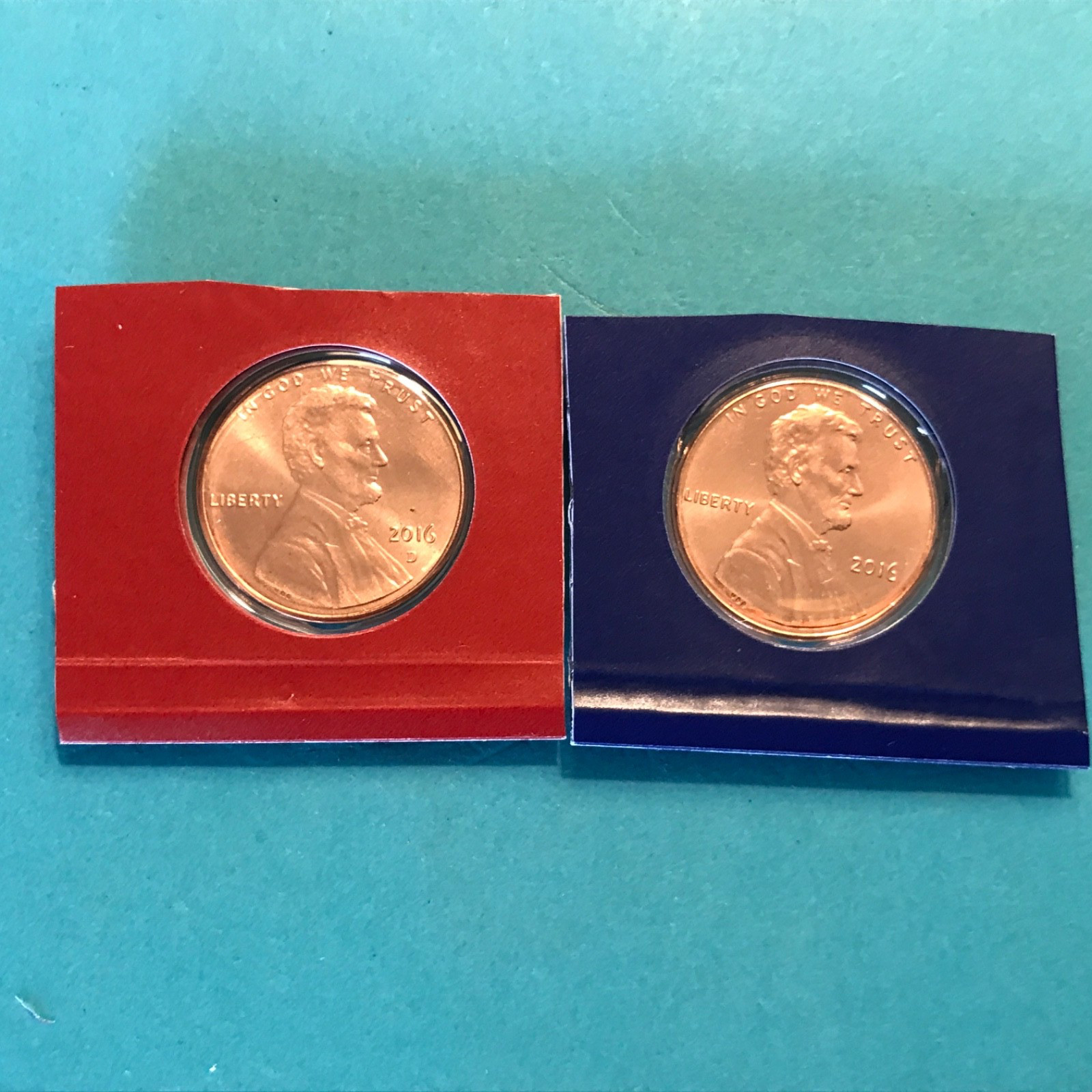 2016 P&D Lincoln Shield Cents in US Mint Wrap 2016 P&D Lincoln Shield Cents in US Mint Wrap
