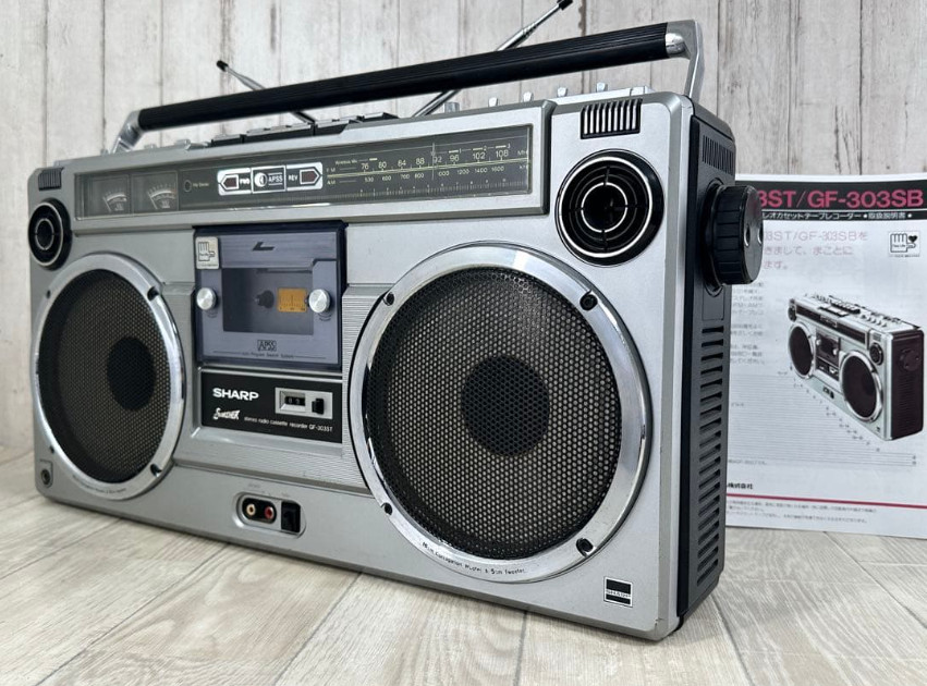 Sharp GF-303ST Boombox Cassette Radio Vintage Woking Tested Used From Japan