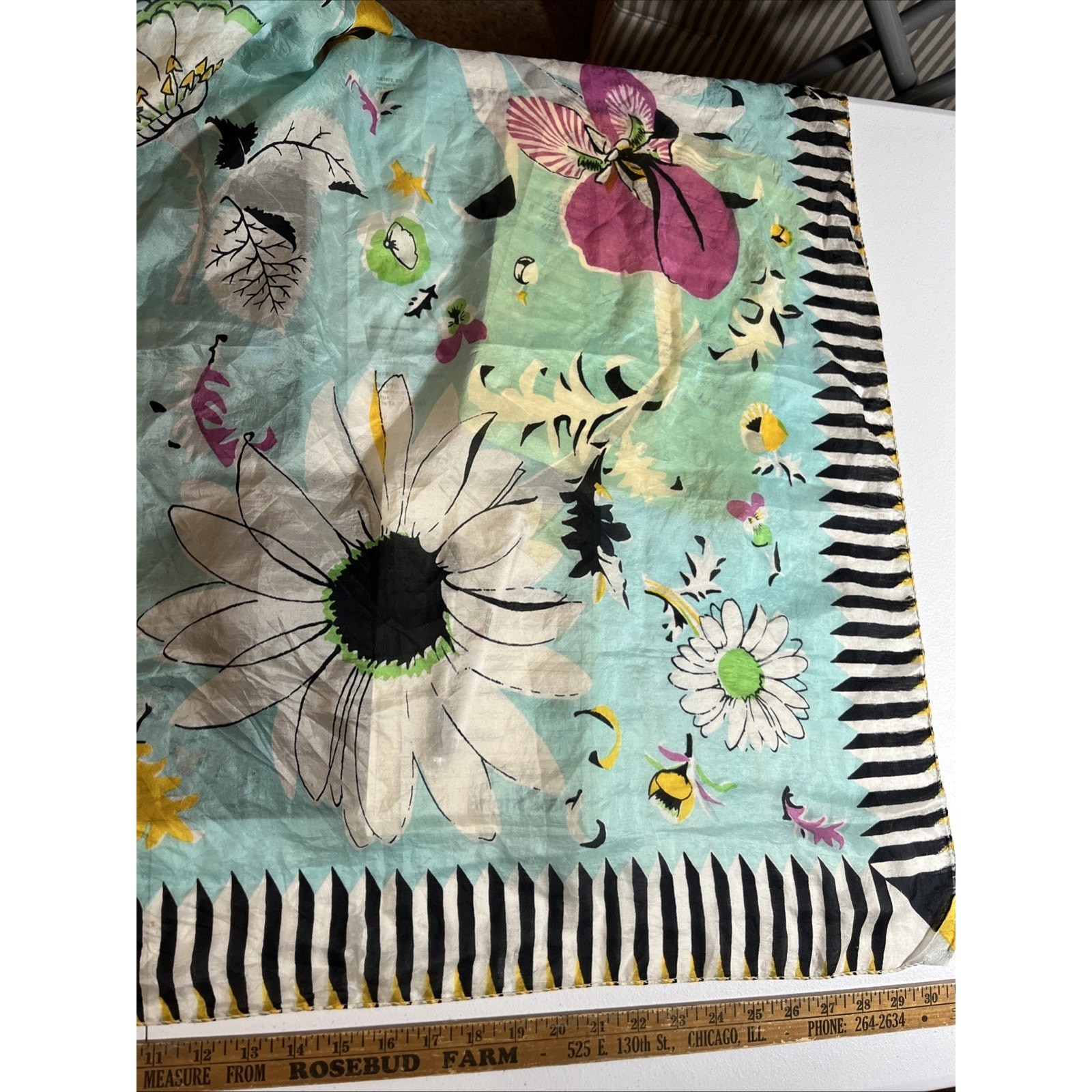 Antique Vintage Silk Scarf 31”x33” Antique Vintage Silk Scarf 31”x33”