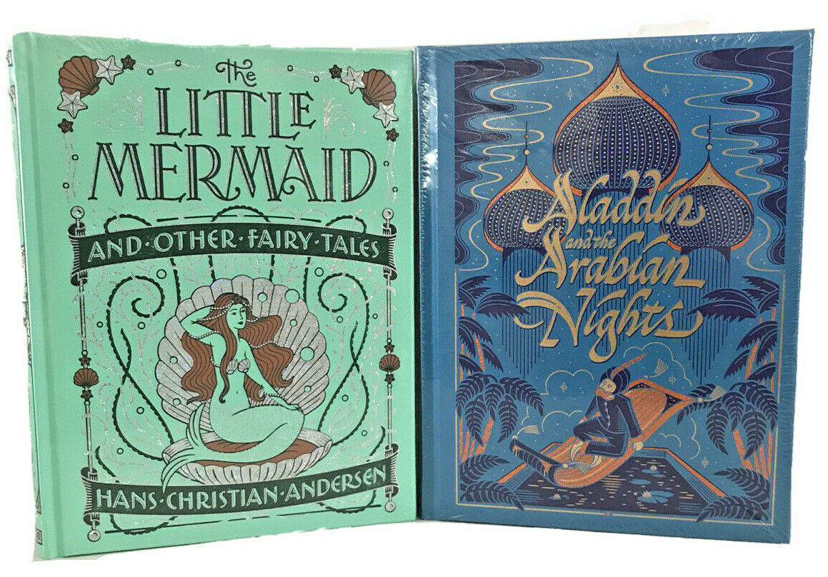 ❤️THE LITTLE MERMAID - ALADDIN & the ARABIAN NIGHTS Leather Bound Classics Set 