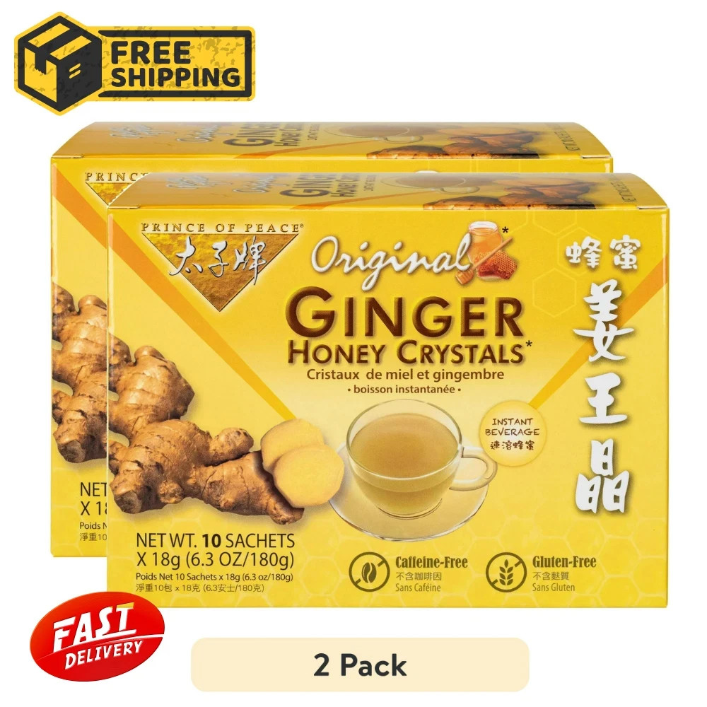Prince of Peace Ginger Honey Crystals, Instant Beverage, Caffeine Free, 6.3 oz Prince of Peace Ginger Honey Crystals, Instant Beverage, Caffeine Free, 6.3 oz