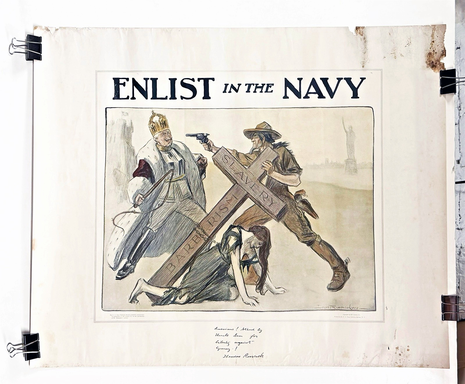 Original 1917US WWI Navy Recruiting poster Original 1917US WWI Navy Recruiting poster