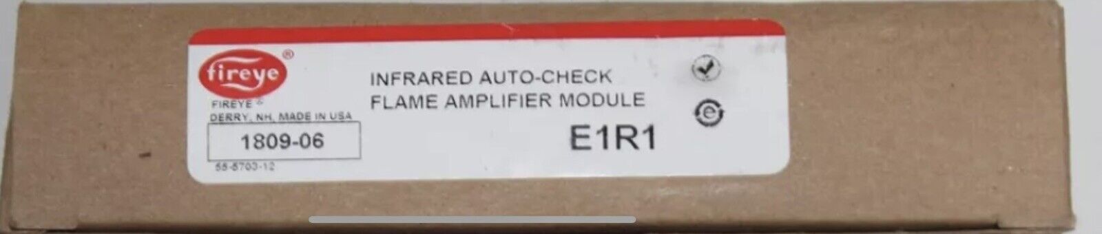 E1R1 FIREYE INFRARED AUTO-CHECK FLAME AMPLIFIER MODULE