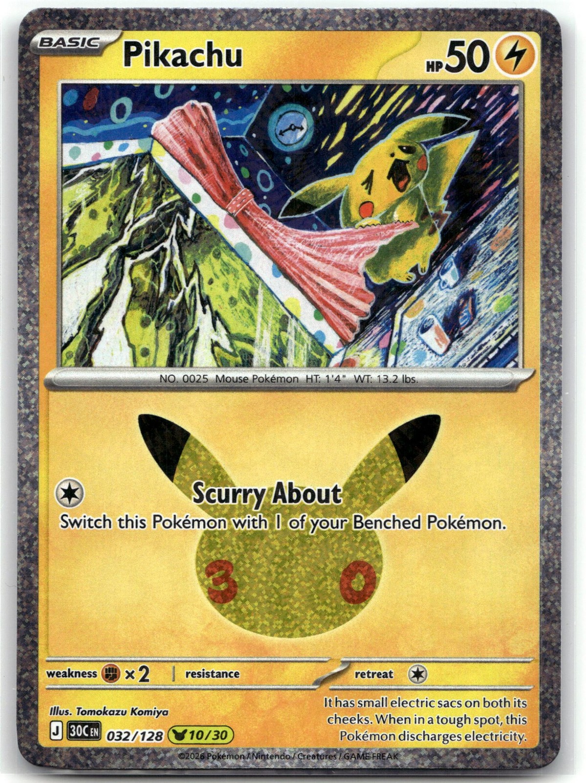 Pikachu Holofoil [30C - 032/128]
