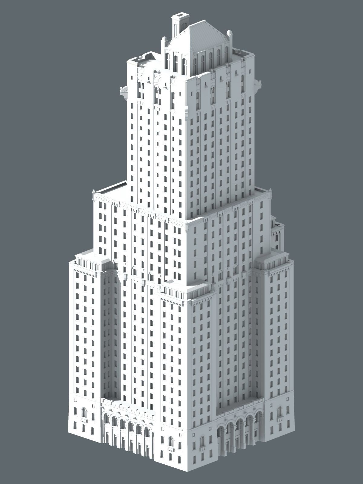 Shelton Hotel Building 8 Inches (Stone Grey)