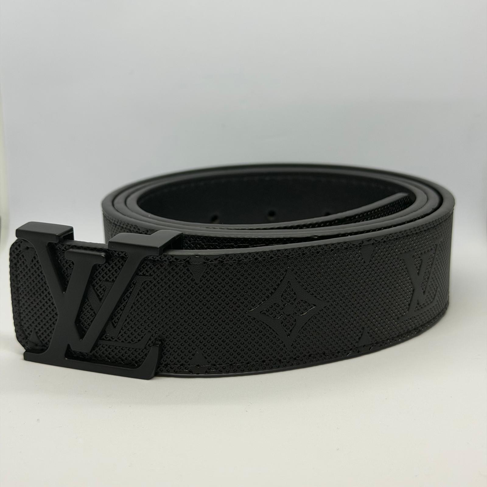 Belt Men\'s Initiales Black Size 32-36 waist Belt Men\'s Initiales Black Size 32-36 waist