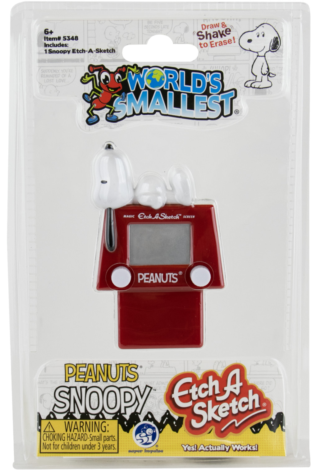 World\'s Smallest SNOOPY ETCH-A-SKETCH Peanuts Mini Toy World\'s Smallest SNOOPY ETCH-A-SKETCH Peanuts Mini Toy