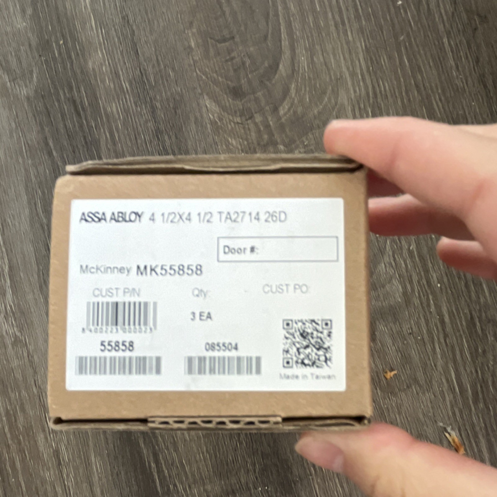 ASSA ABLOY McKinney MK55858 TA2714 26D Steel Heavy Duty Door Hinges 3 Pack ASSA ABLOY McKinney MK55858 TA2714 26D Steel Heavy Duty Door Hinges 3 Pack