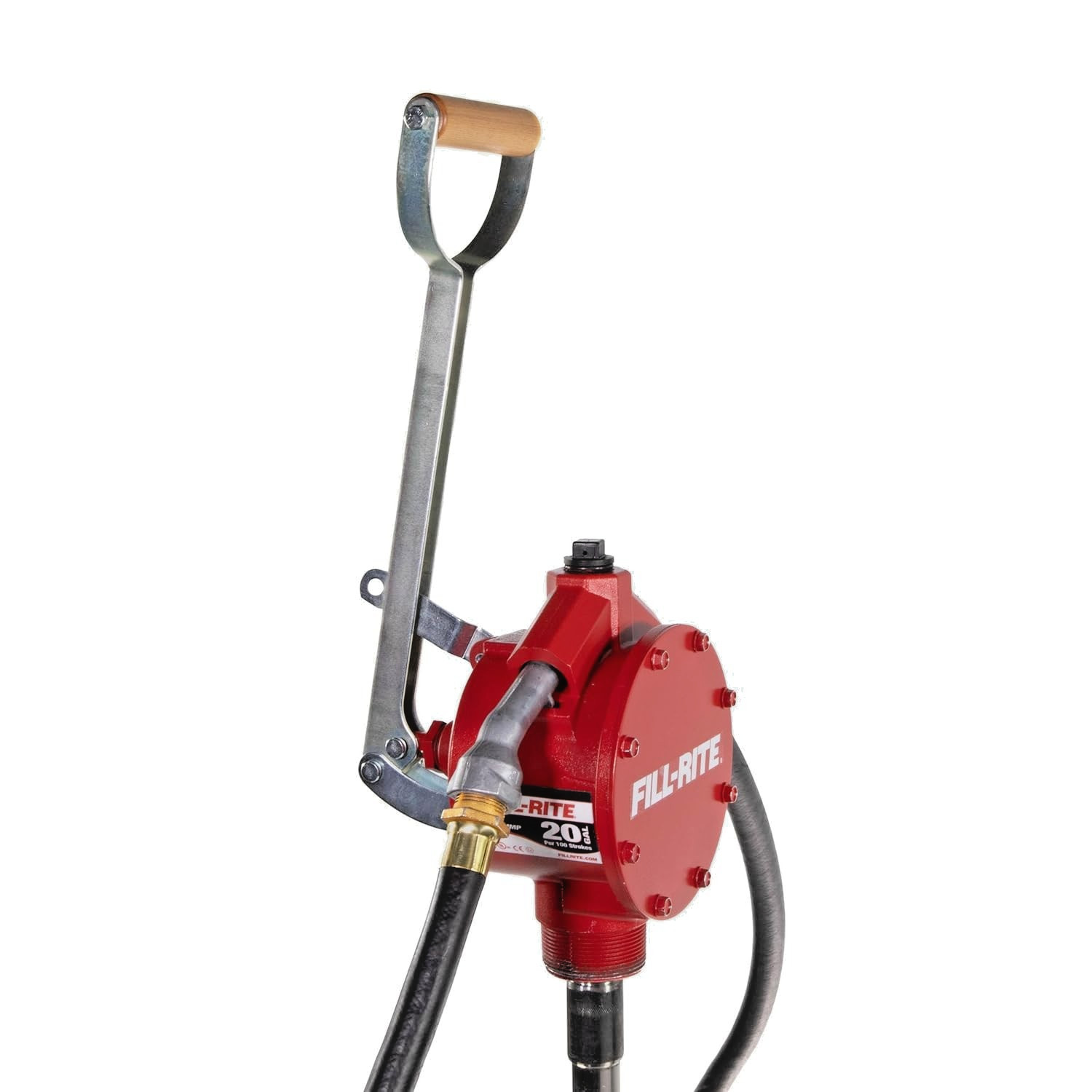 Fill-Rite FR152 Fuel Transfer Piston Hand Pump With Hose And Nozzle Spout