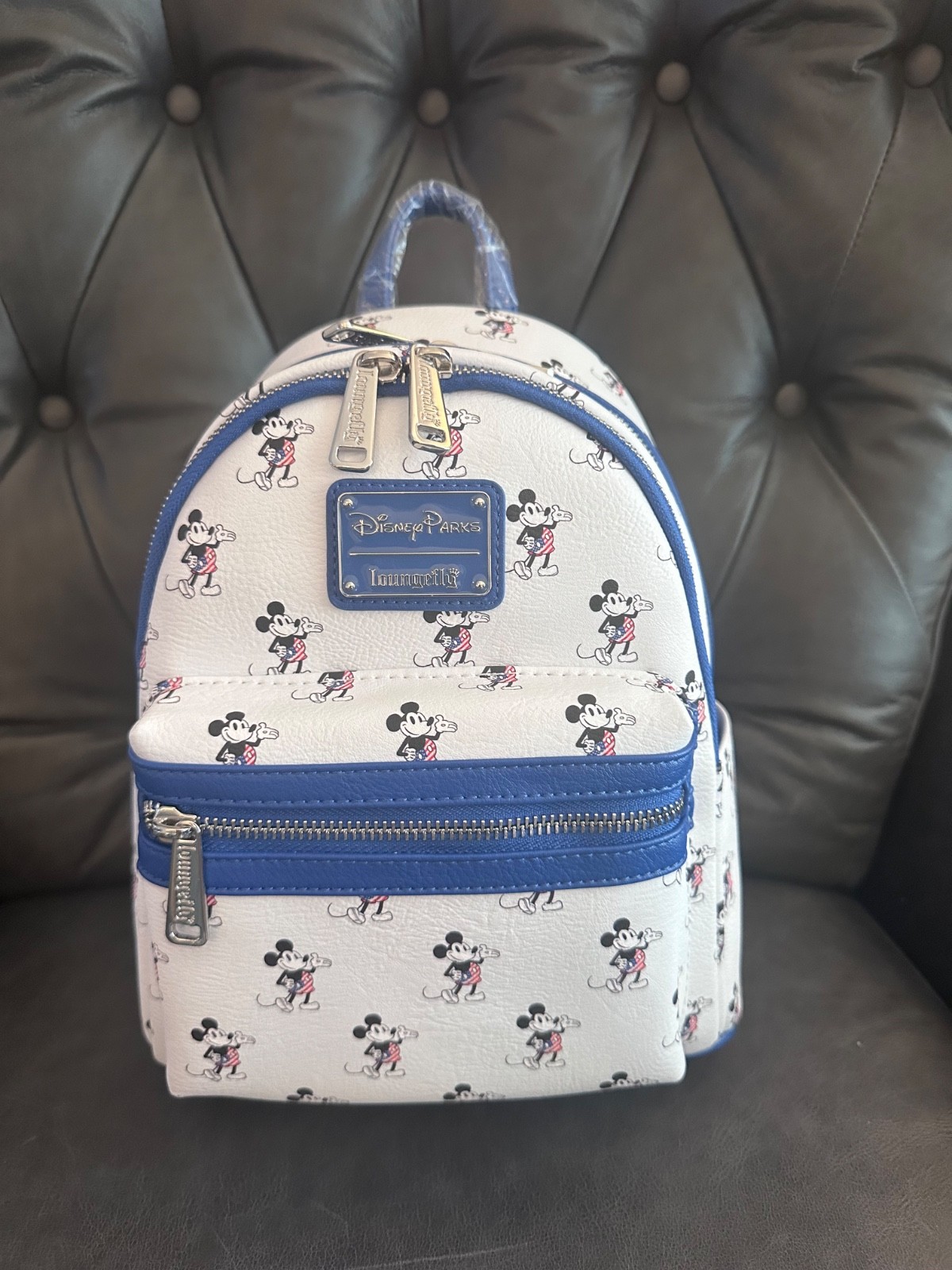 Disney Parks Mickey Mouse Americana Loungefly Mini Backpack - NWT