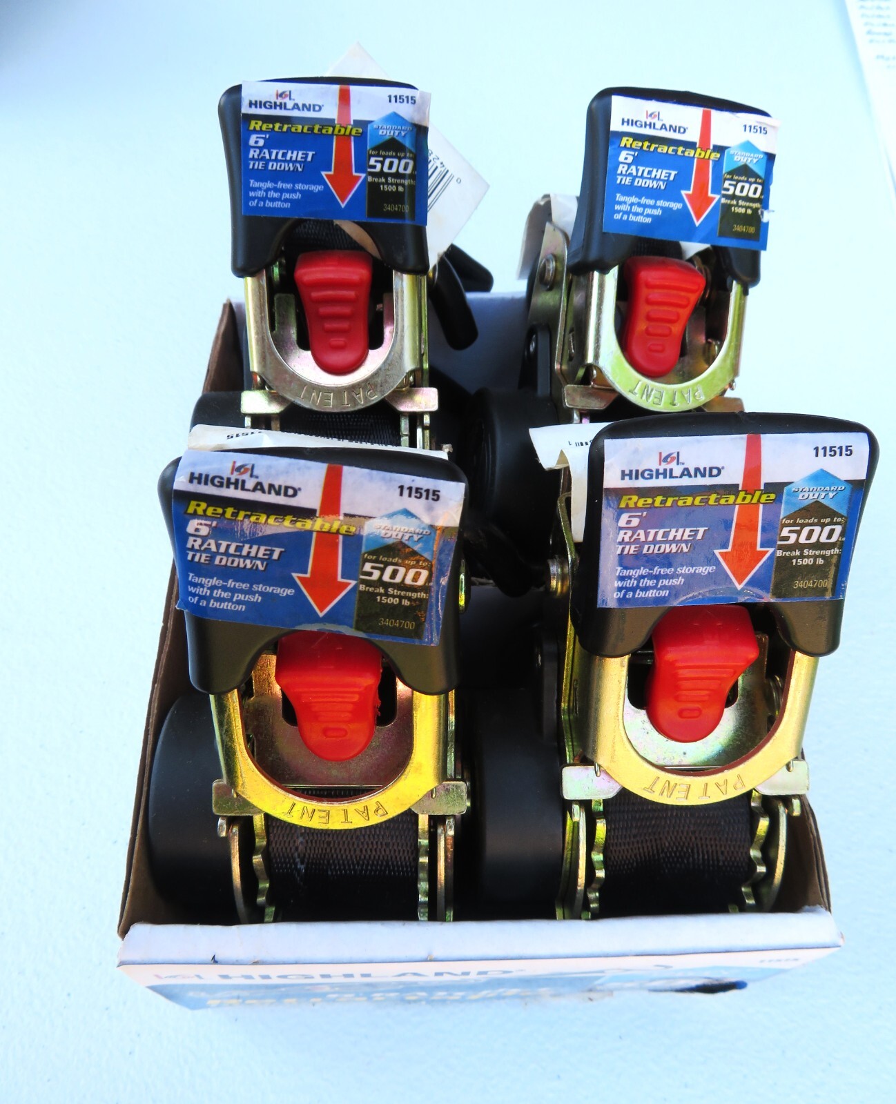 4 Retractable Ratchet Strap ( 1 inch x 6 feet) - Tie Down Trailer, Bolt Down 4 Retractable Ratchet Strap ( 1 inch x 6 feet) - Tie Down Trailer, Bolt Down
