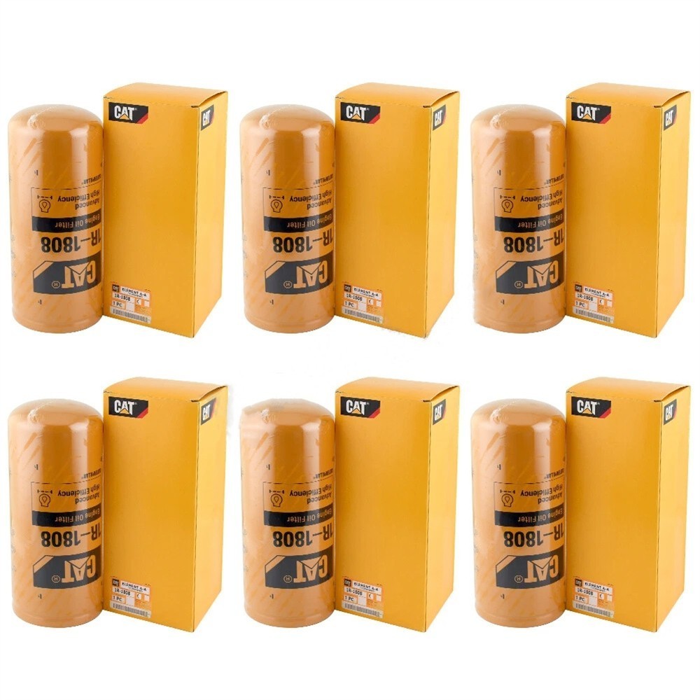 6pcs Caterpillar 1R1808 Engine Oil Filter 3406 C15 Genuine Advanced Efficiency 6pcs Caterpillar 1R1808 Engine Oil Filter 3406 C15 Genuine Advanced Efficiency