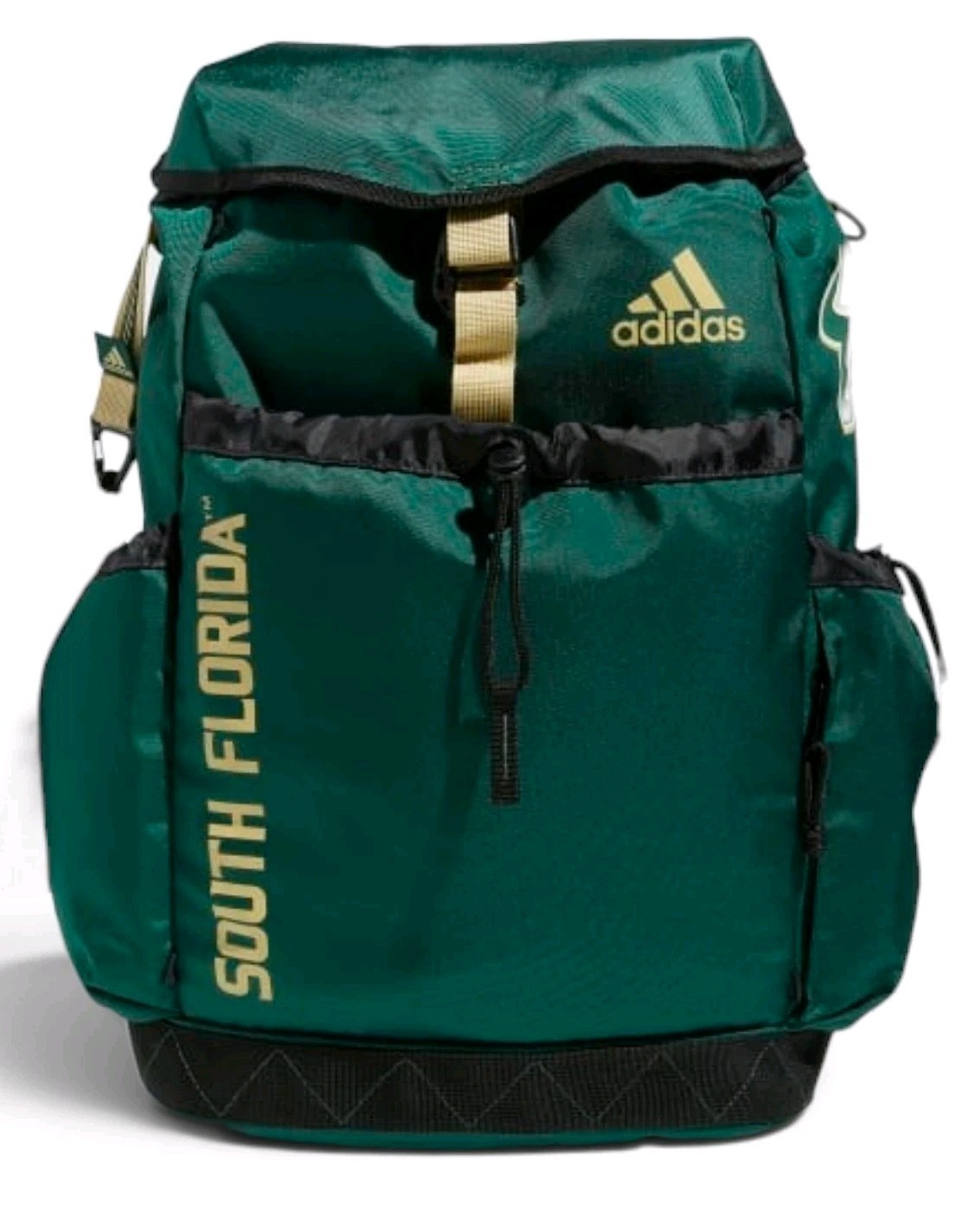 NWOT Adidas South Florida Bulls Utility Premium Backpack Green Gold Collegiate