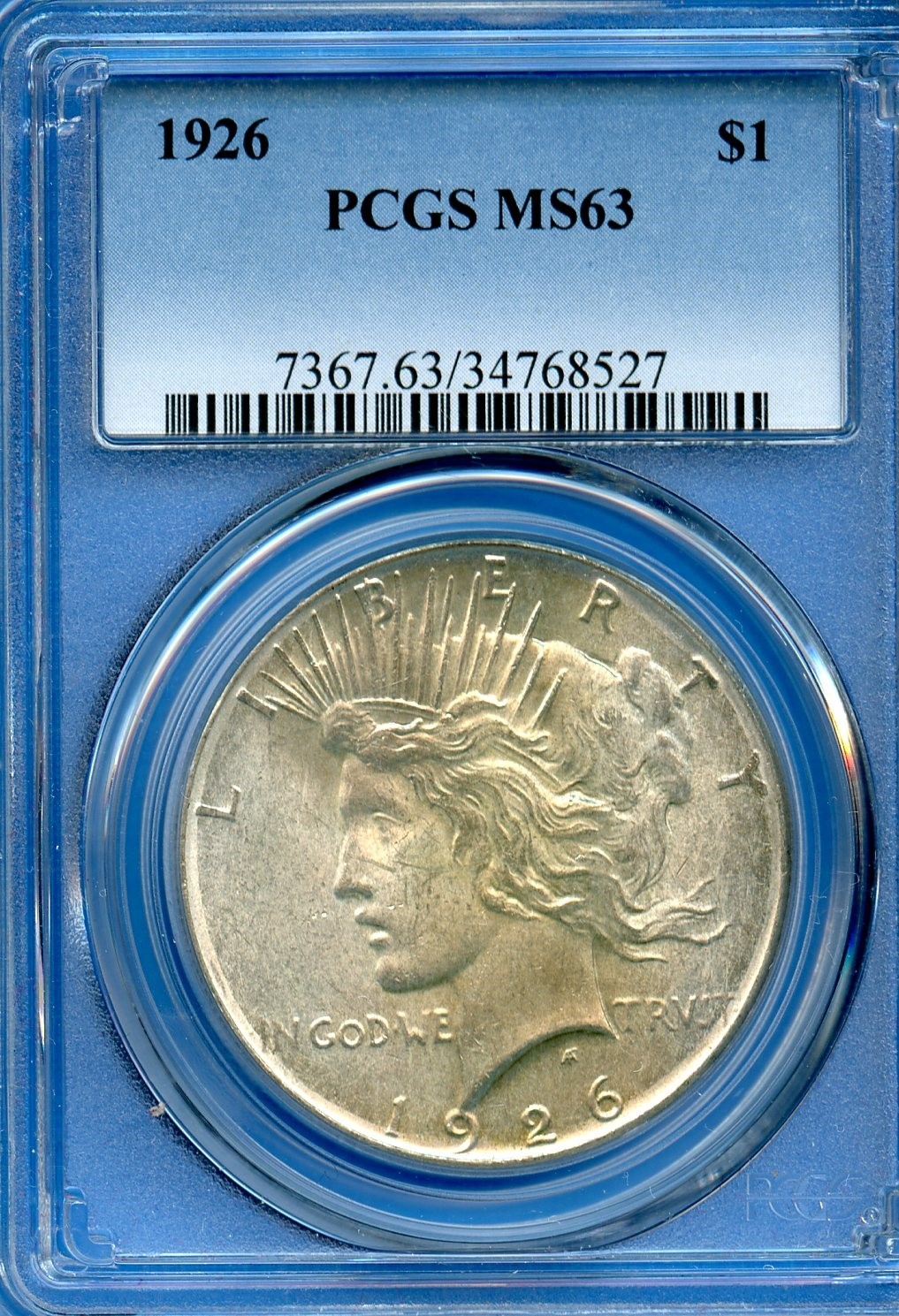 1926 P PCGS MS63 Peace Silver Dollar $1 US Mint Better Date 1926-P MS-63 1926 P PCGS MS63 Peace Silver Dollar $1 US Mint Better Date 1926-P MS-63