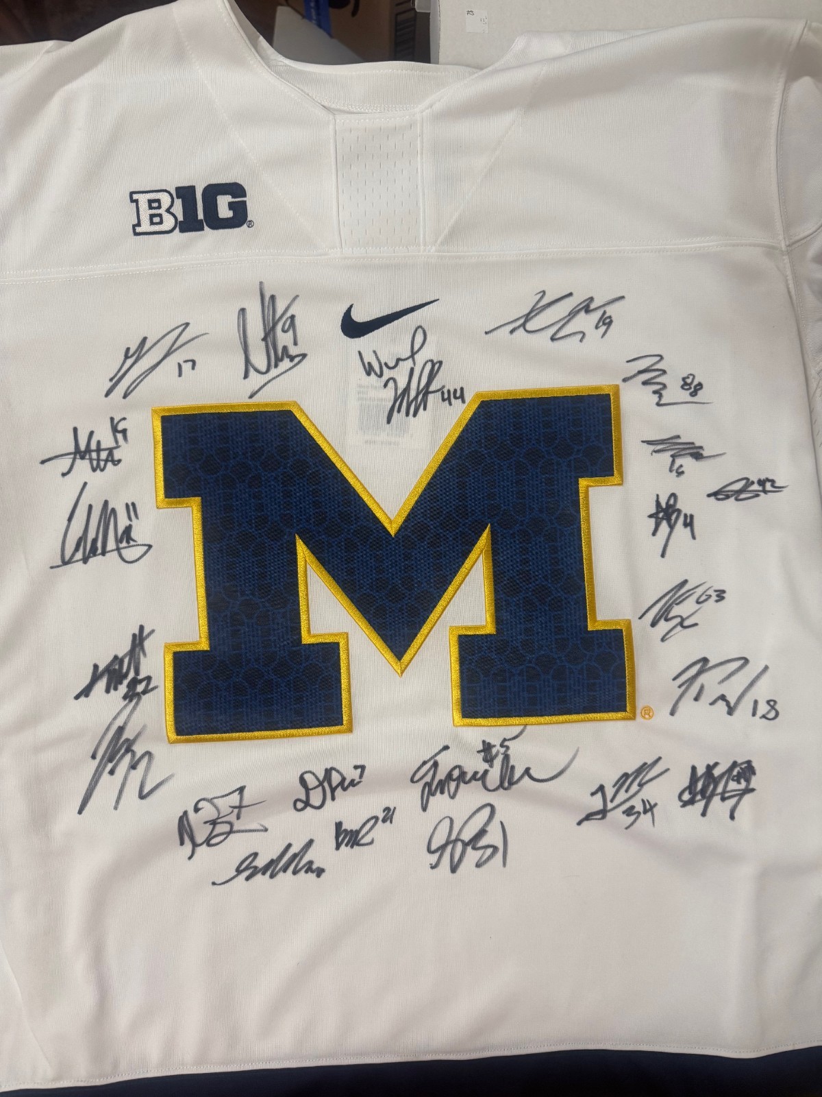 2025-26 MICHIGAN WOLVERINES Hockey Team Signed Jersey  22+ Horcoff,Ivankovic