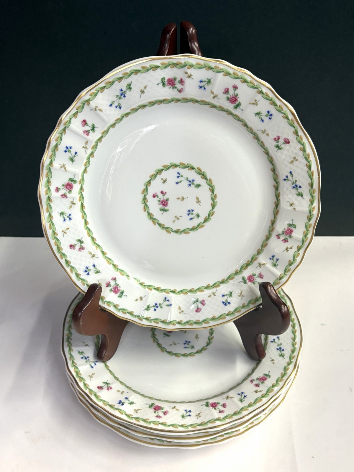 Set of 6 Bernardaud Limoges Artois Vert Salad Plates 8-1/2\
