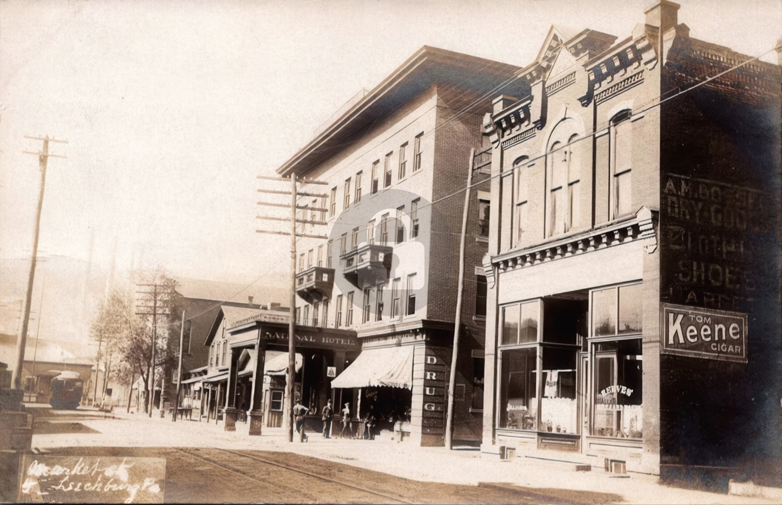 Leechburg Pennsylvania c1910 Trolley Hotel Store RPPC Photo Postcard COPY Leechburg Pennsylvania c1910 Trolley Hotel Store RPPC Photo Postcard COPY