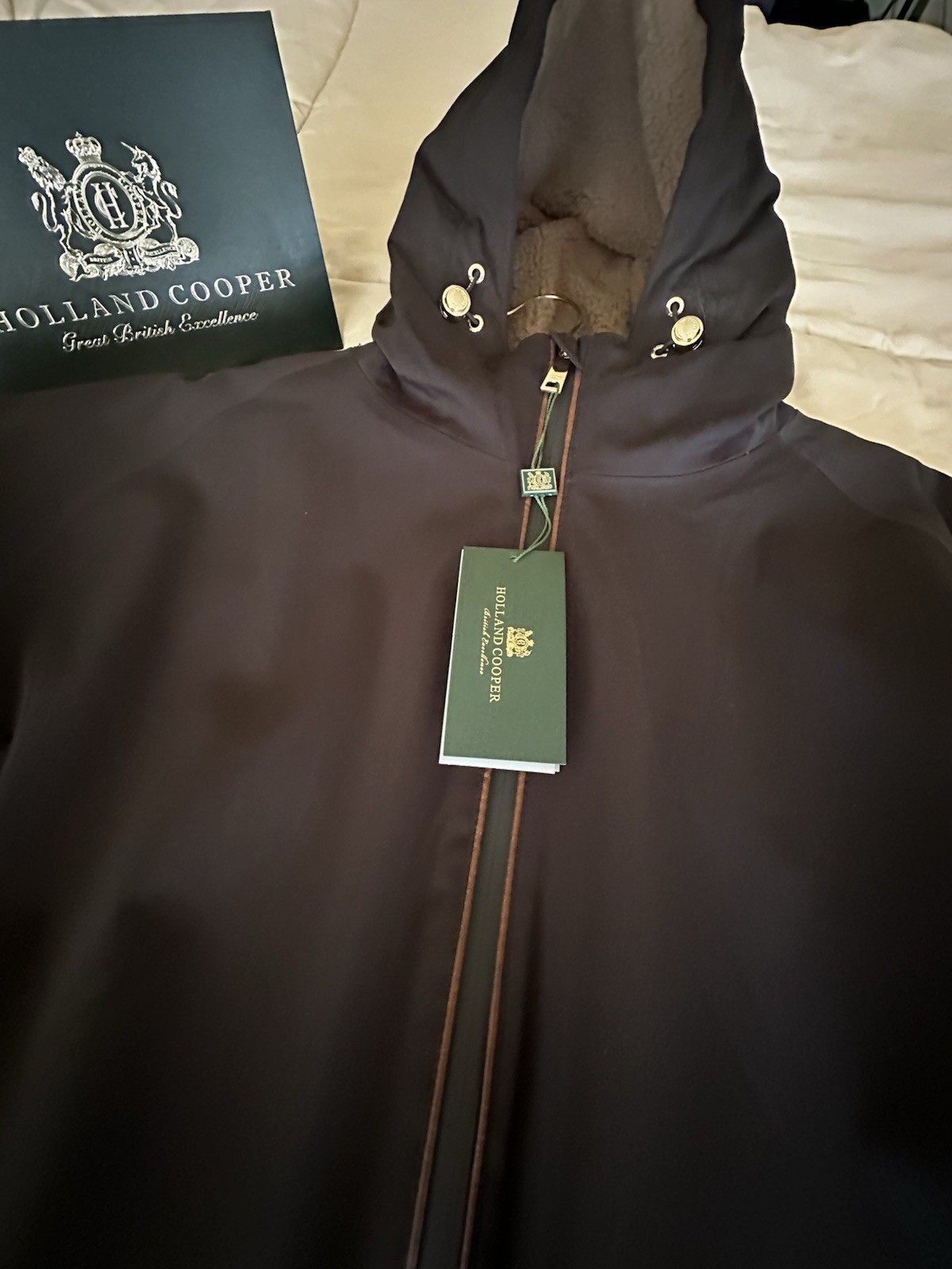 Holland Cooper Hooded Full Zip Lined Mid-Length Jacket Brown Women’s One Size Holland Cooper Hooded Full Zip Lined Mid-Length Jacket Brown Women’s One Size