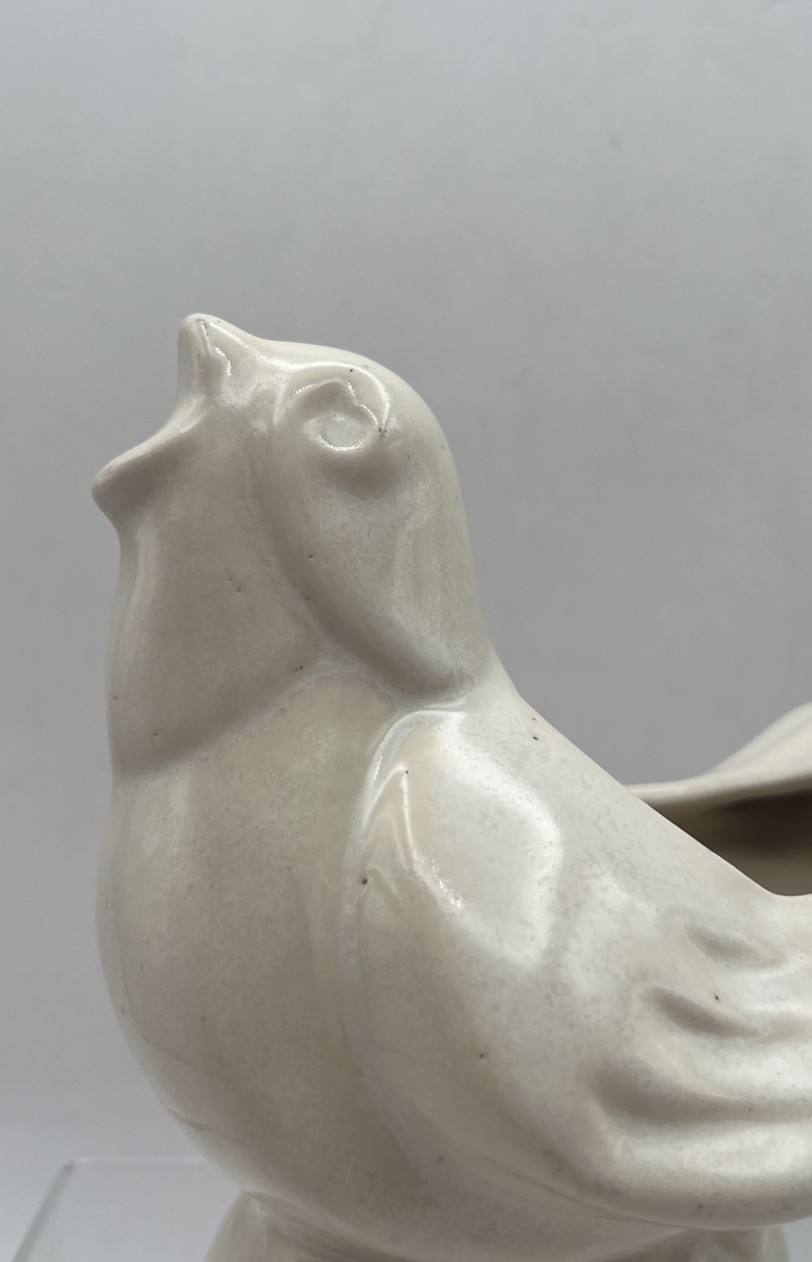 Vtg MCCOY SINGING BIRD PLANTER Mint Condition Beige Songbird Vtg MCCOY SINGING BIRD PLANTER Mint Condition Beige Songbird