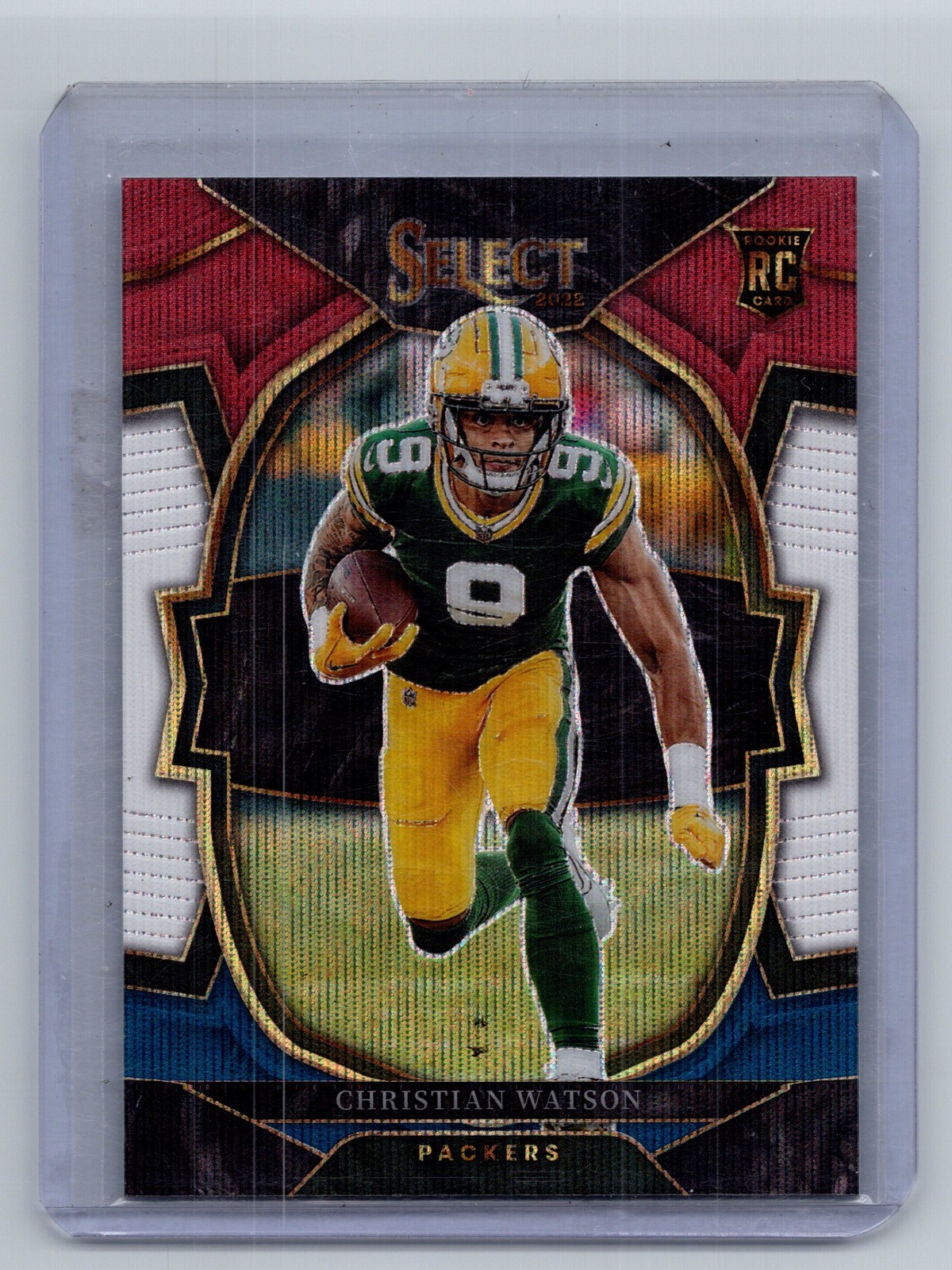 2022 Panini Select #53 Christian Watson Tri-Color Prizm #/249 2022 Panini Select #53 Christian Watson Tri-Color Prizm #/249